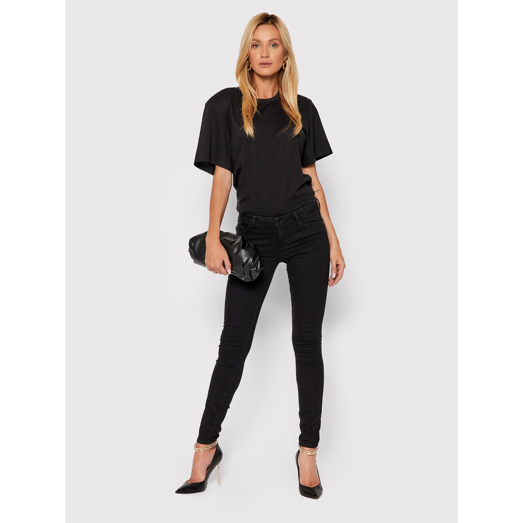 Guess Jeansy W1BAB2 D4F511 Černá Skinny Fit - Pepit.cz