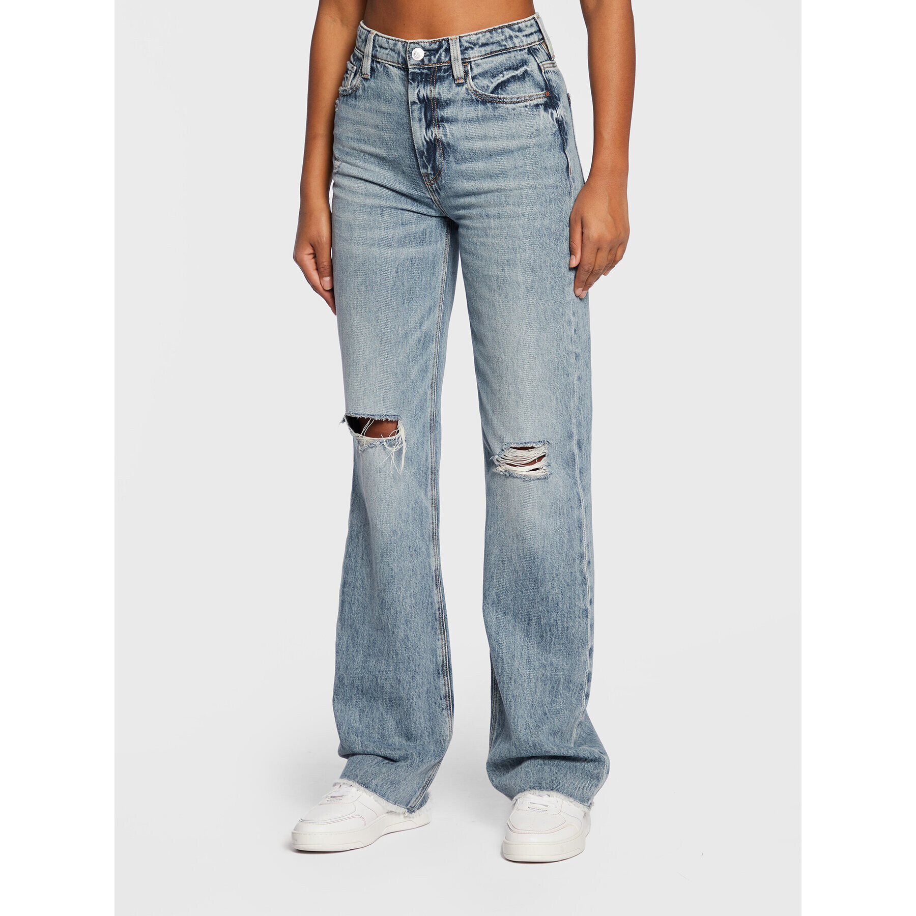 Guess Jeansy W2BA33 D4VI2 Modrá Straight Fit - Pepit.cz