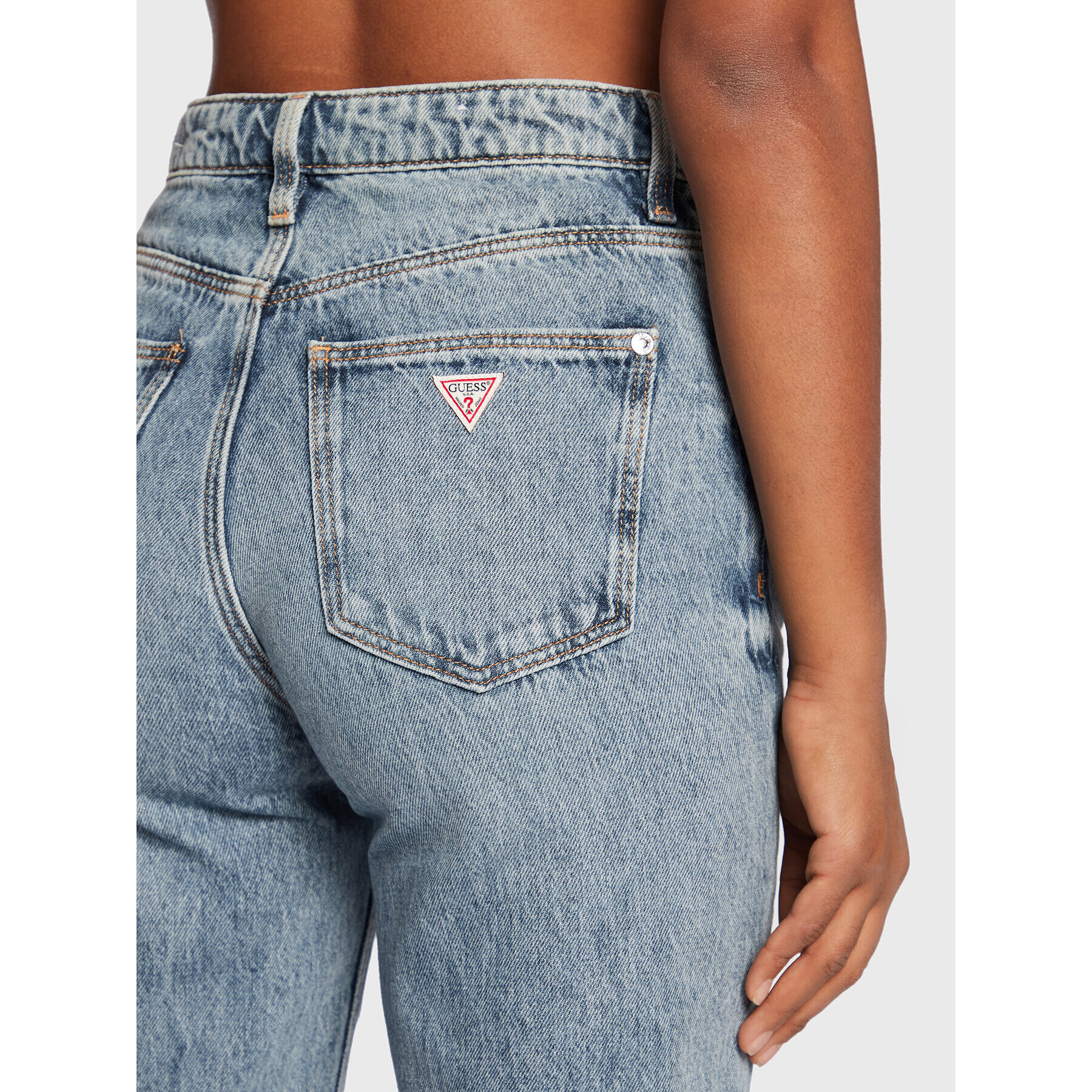 Guess Jeansy W2BA33 D4VI2 Modrá Straight Fit - Pepit.cz