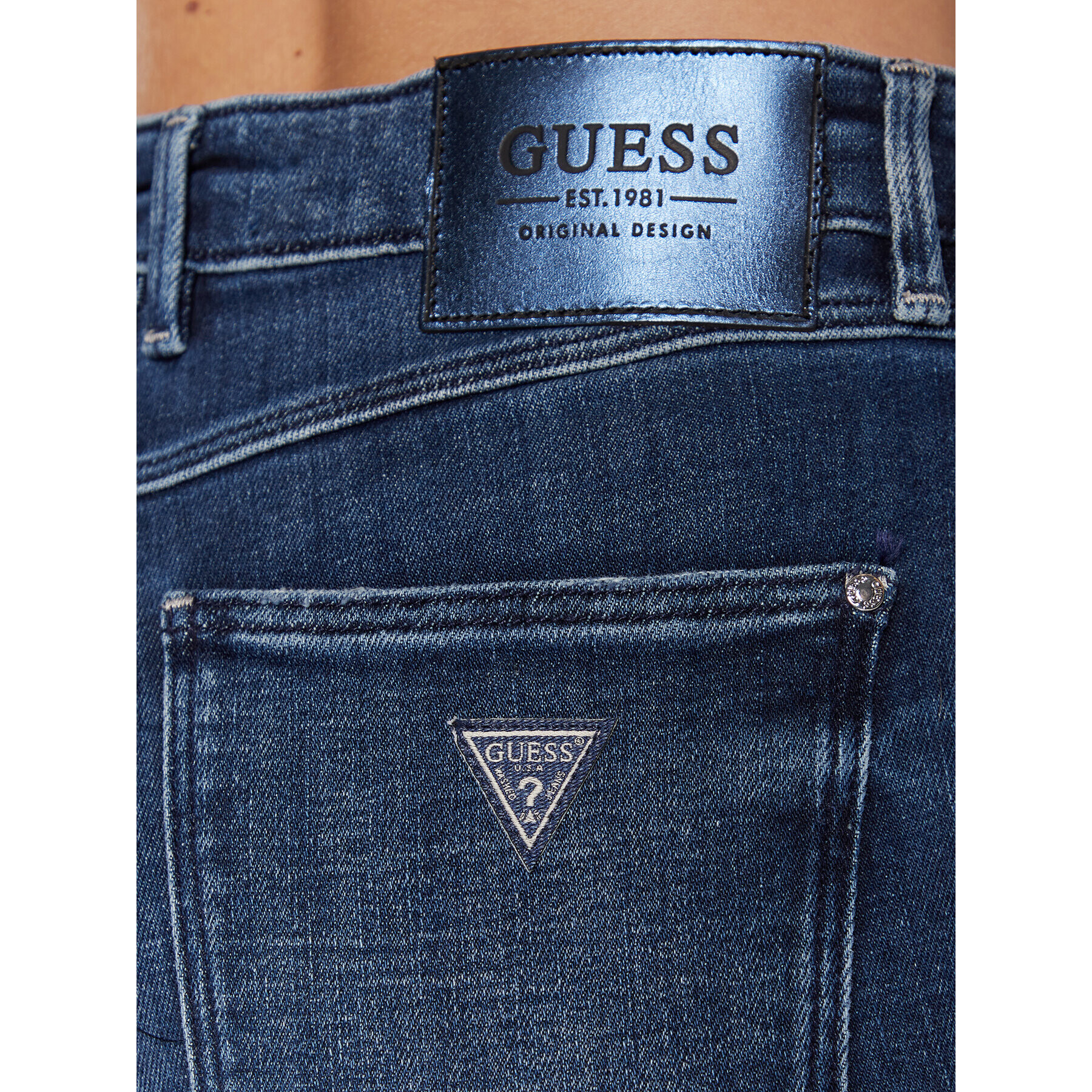 Guess Jeansy W2BA46 D4H1A Modrá Skinny Fit - Pepit.cz