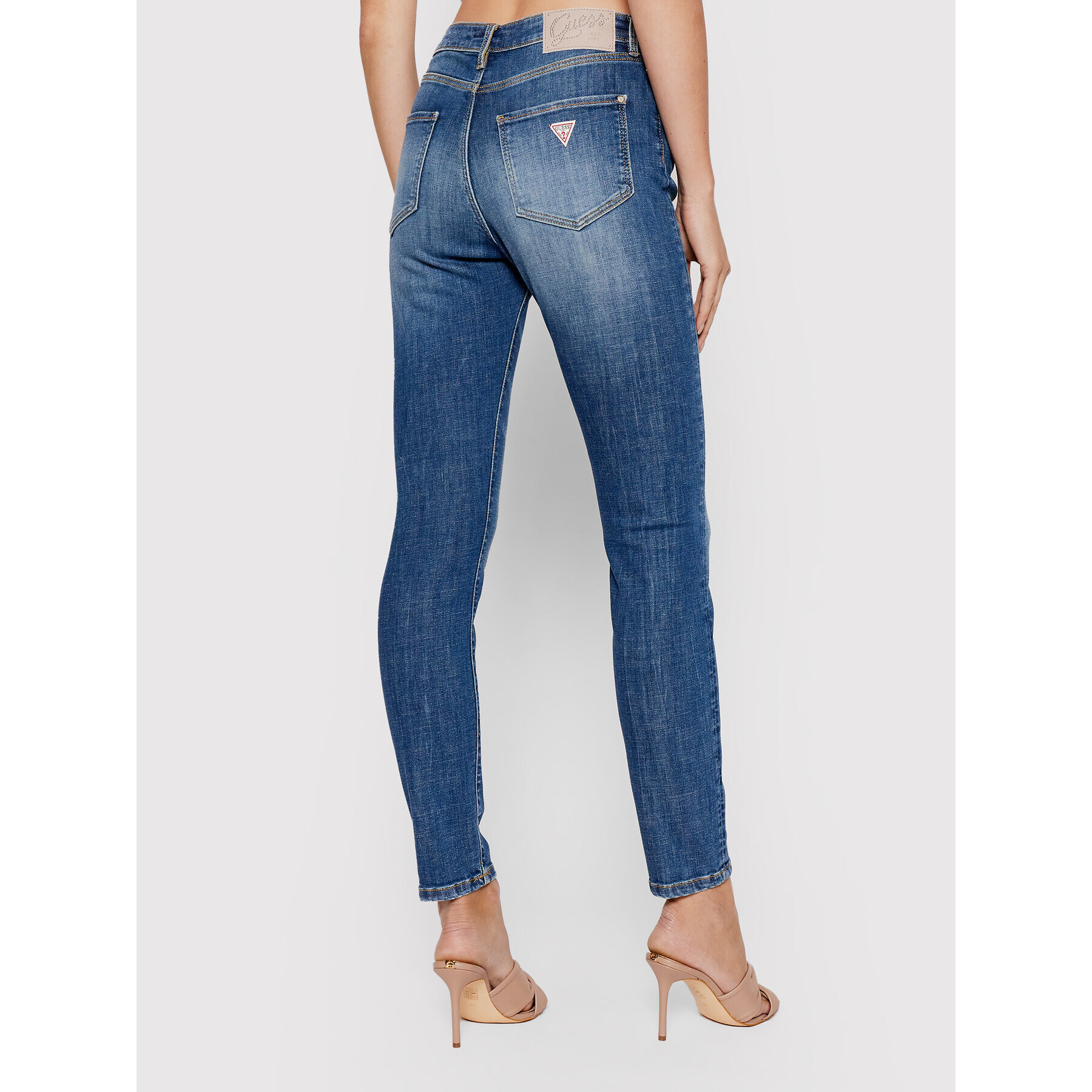 Guess Jeansy W2GA94 D3ZTL Tmavomodrá Skinny Fit - Pepit.cz