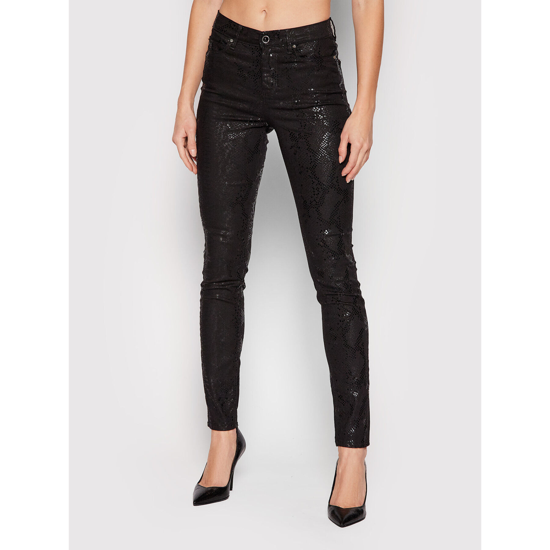 Guess Jeansy W2RA46 WE641 Černá Skinny Fit - Pepit.cz