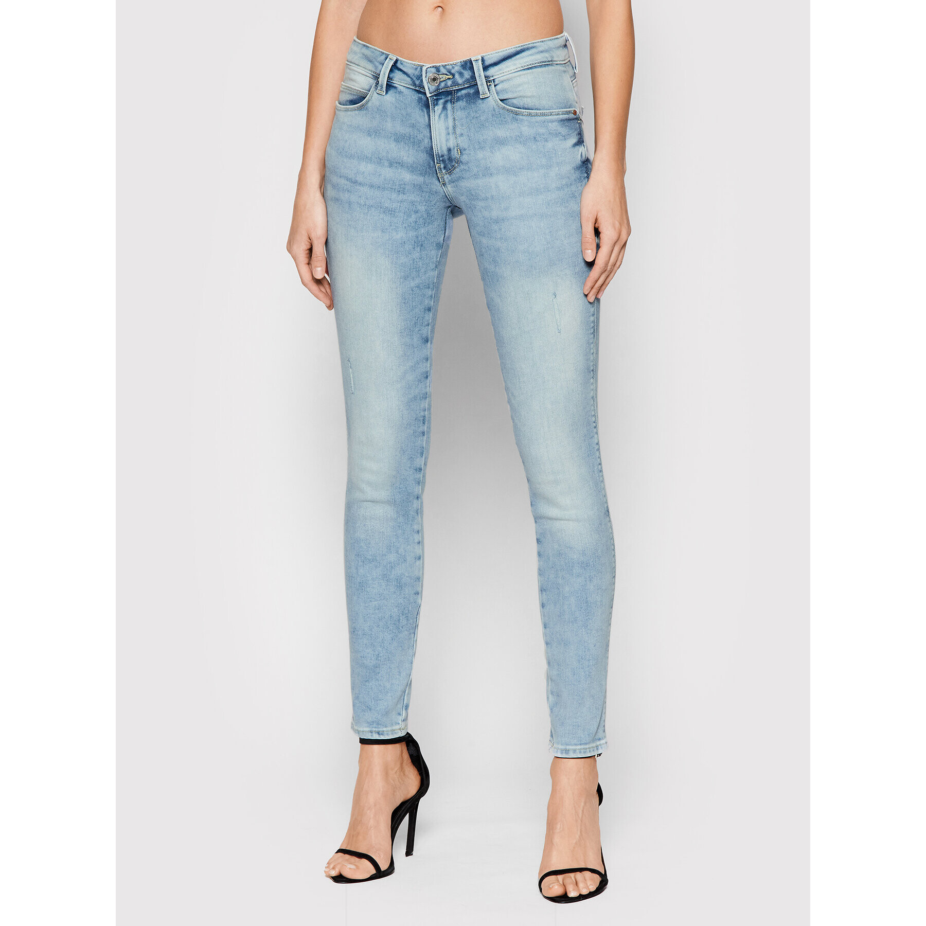 Guess Jeansy W2RAJ2 D4KJ2 Modrá Skinny Fit - Pepit.cz