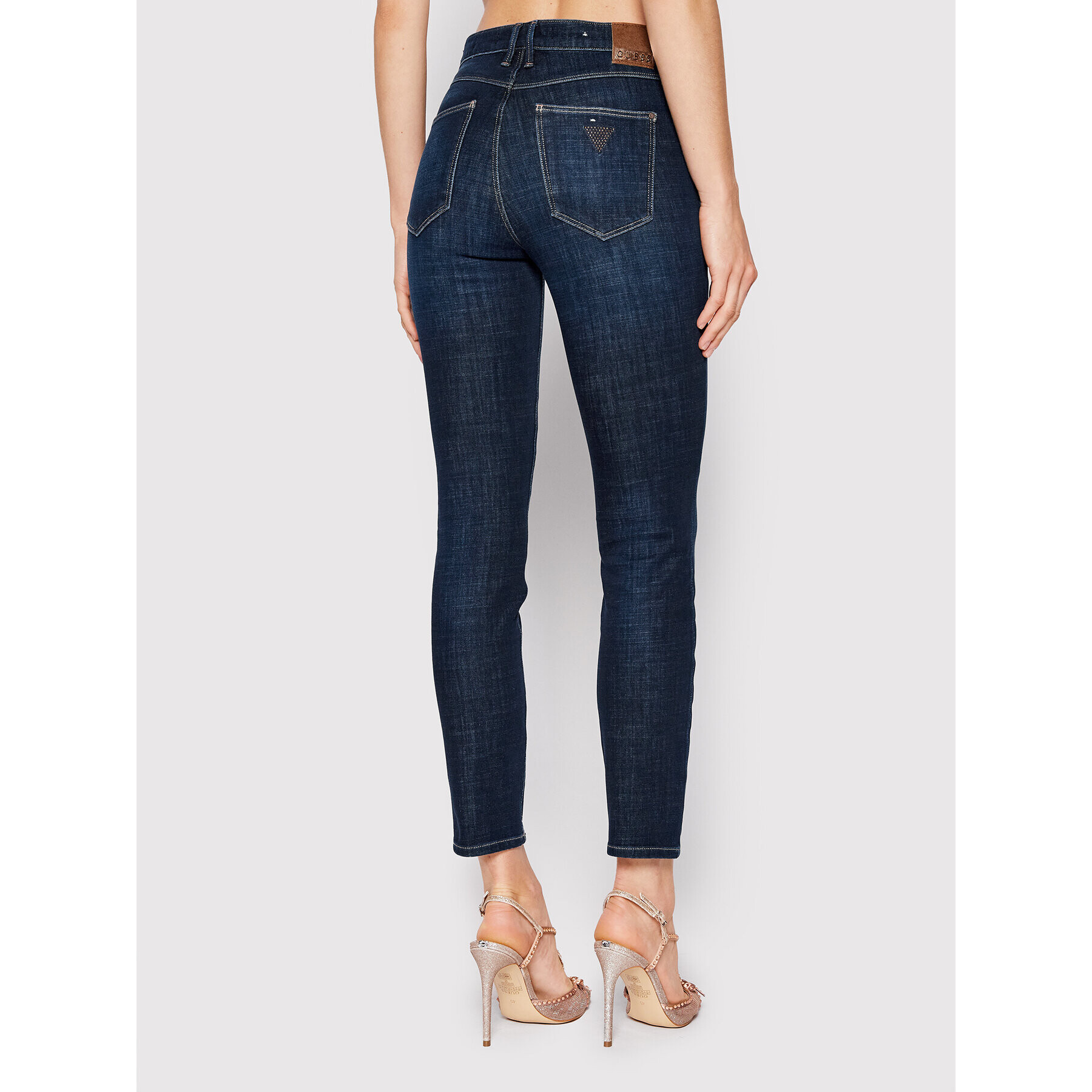 Guess Jeansy W2YA28 D4PM3 Tmavomodrá Skinny Fit - Pepit.cz