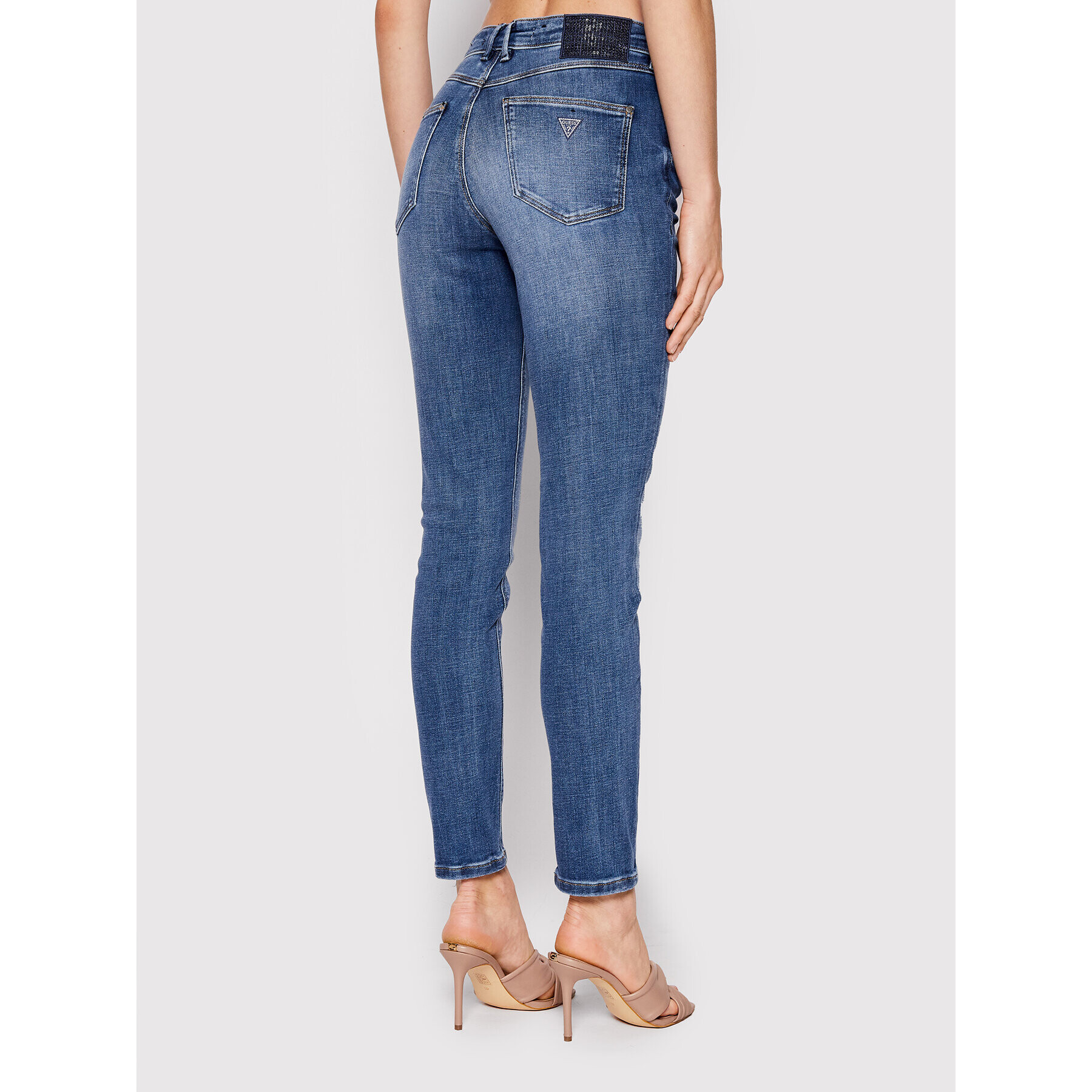 Guess Jeansy W2YA46 D4H15 Modrá Skinny Fit - Pepit.cz