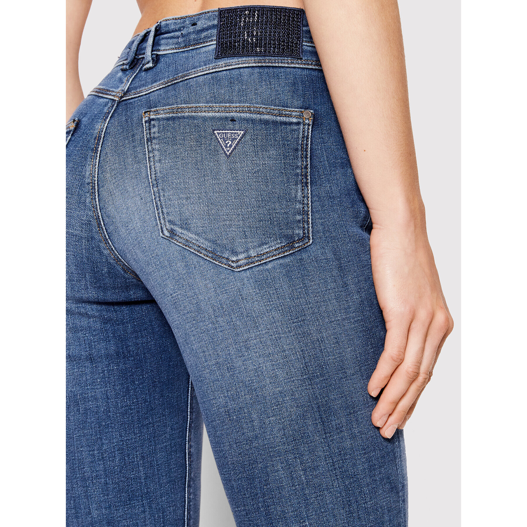 Guess Jeansy W2YA46 D4H15 Modrá Skinny Fit - Pepit.cz