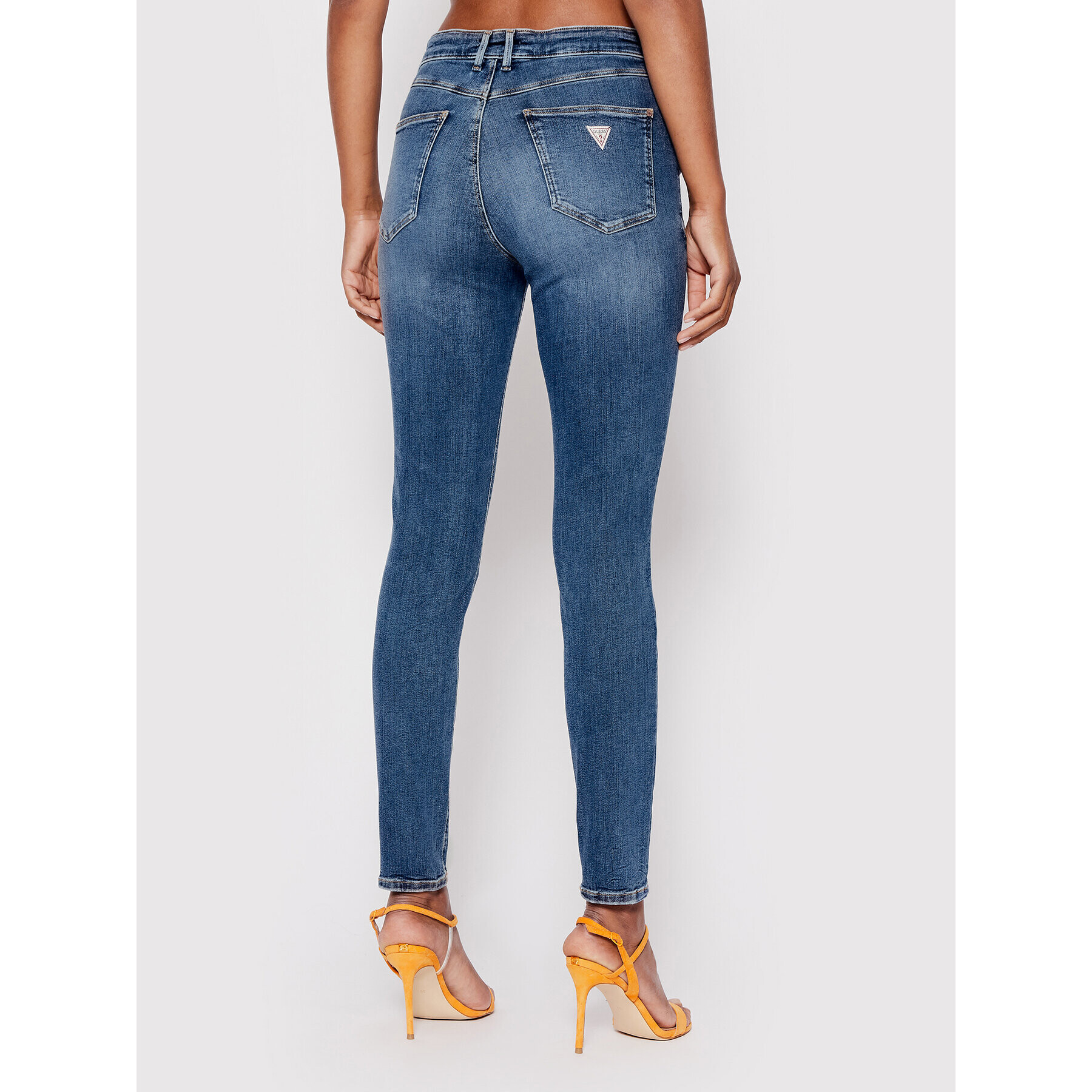 Guess Jeansy W2YA46 D4Q02 Modrá Skinny Fit - Pepit.cz