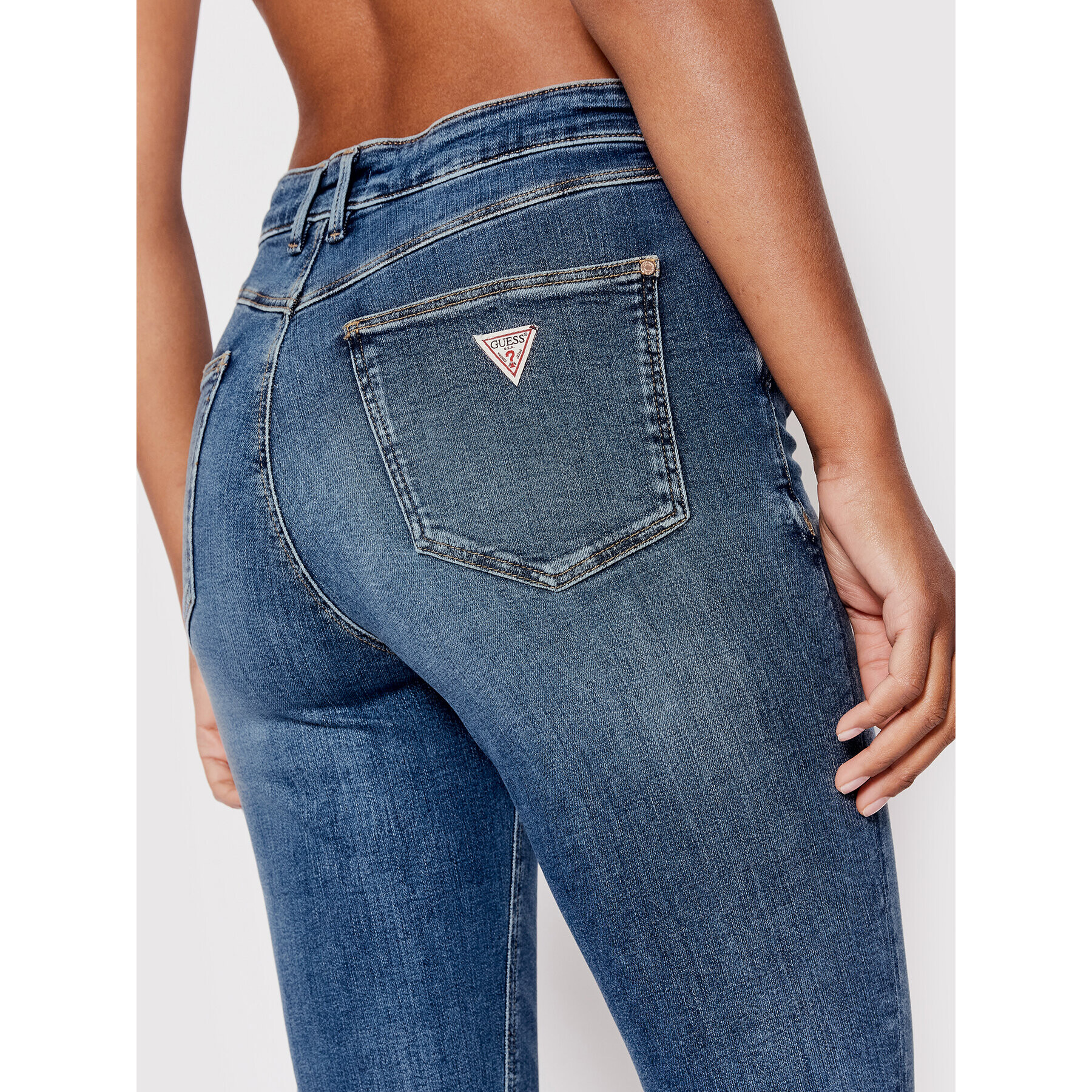 Guess Jeansy W2YA46 D4Q02 Modrá Skinny Fit - Pepit.cz