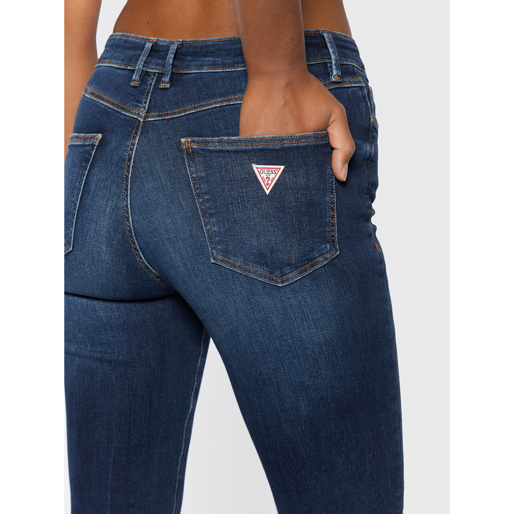 Guess Jeansy W2YA46 D4Q03 Tmavomodrá Skinny Fit - Pepit.cz