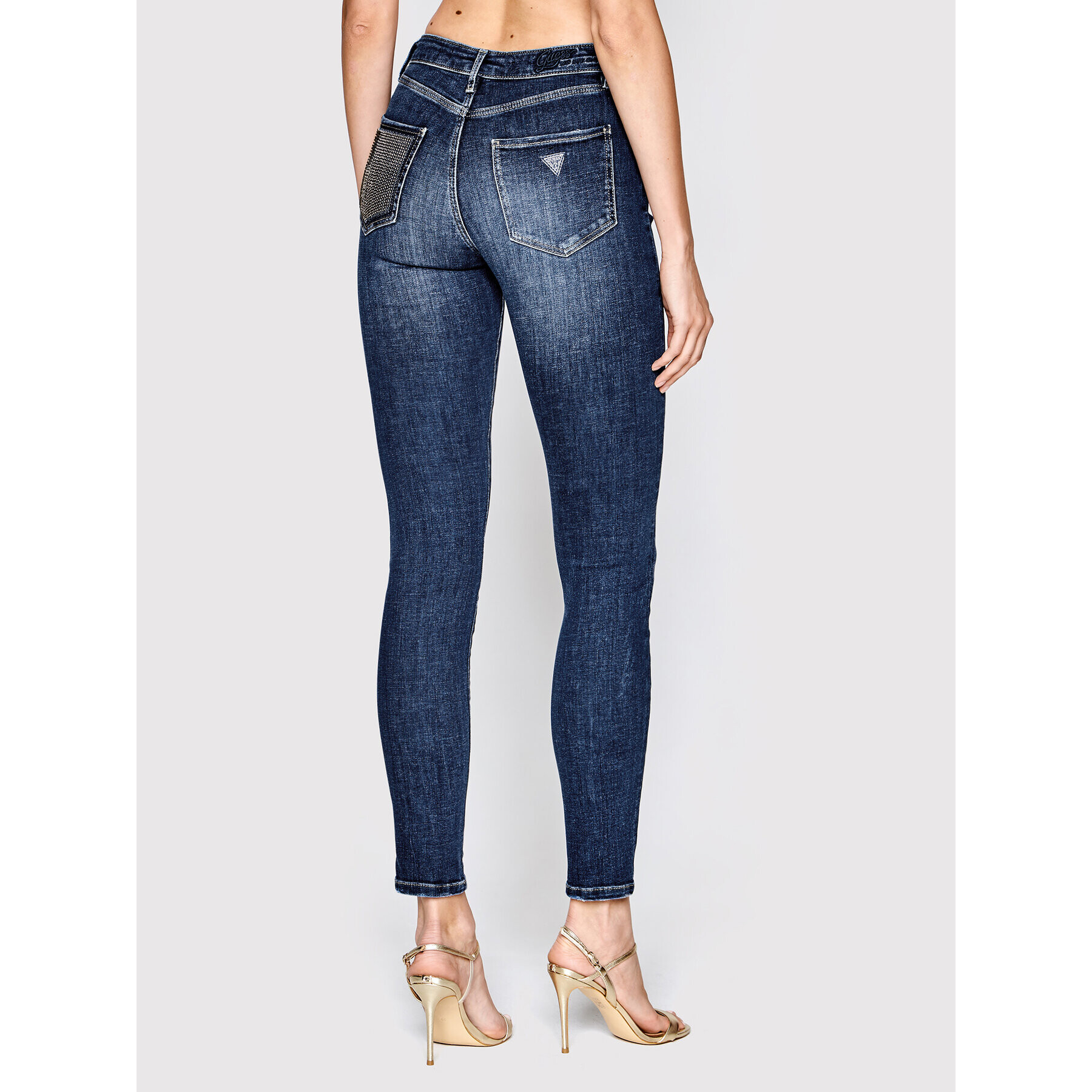 Guess Jeansy W2YA94 D4H13 Tmavomodrá Skinny Fit - Pepit.cz