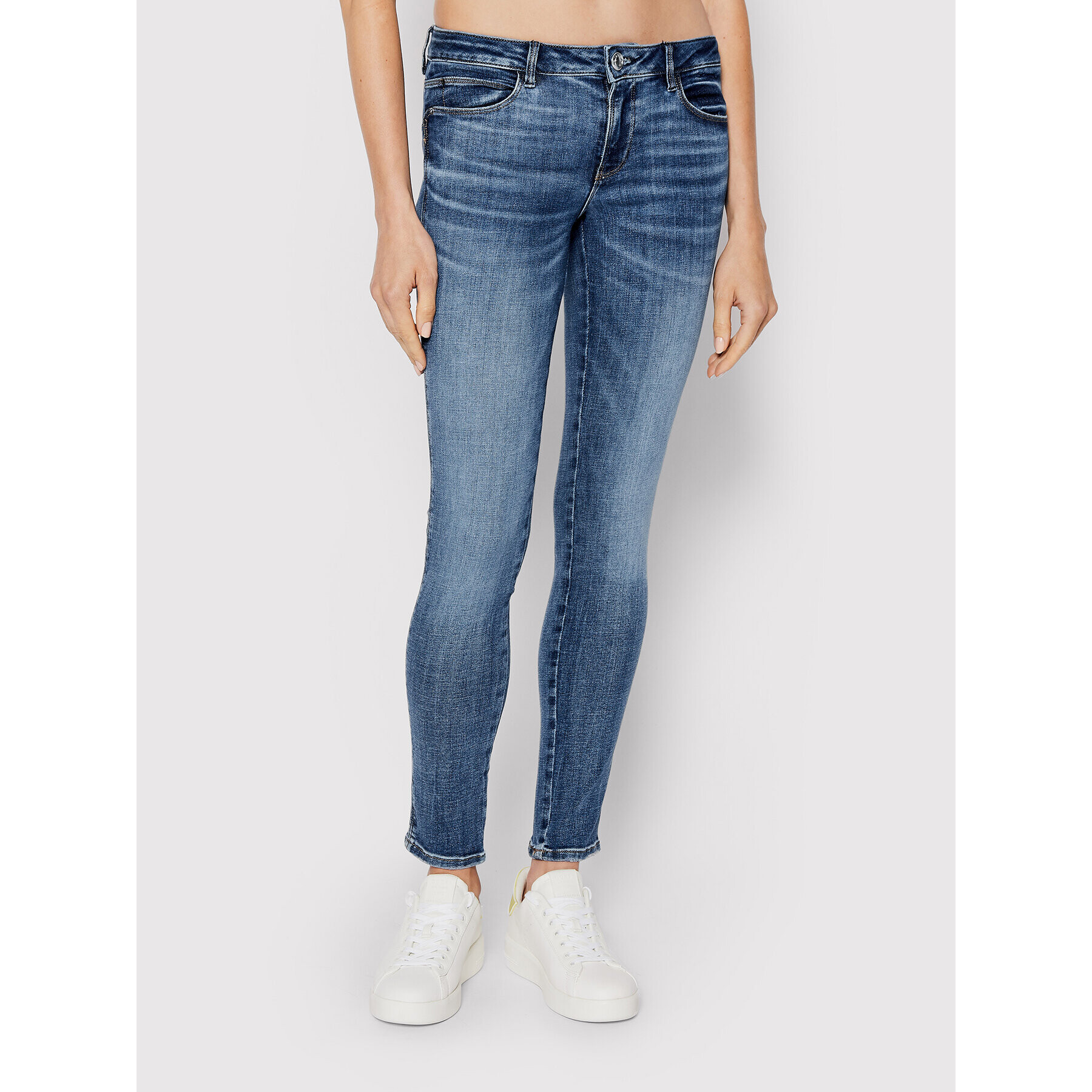 Guess Jeansy W2YAJ2 D4H15 Modrá Skinny Fit - Pepit.cz