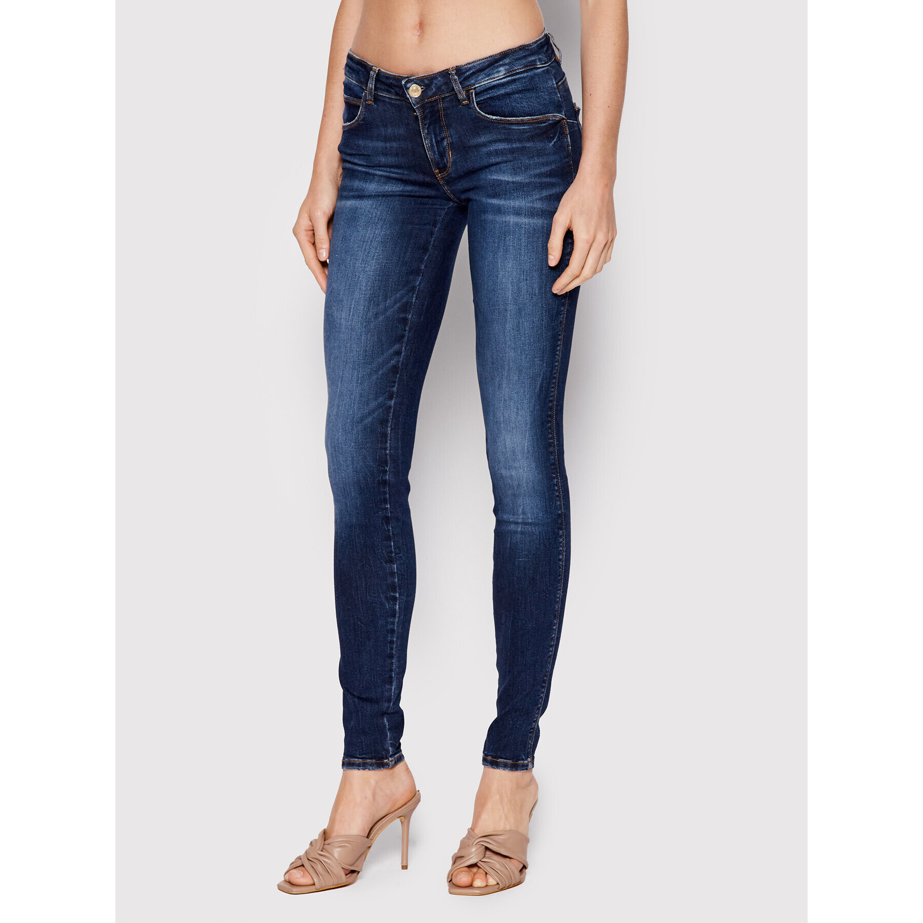 Guess Jeansy W2YAJ2 D4Q03 Modrá Skinny Fit - Pepit.cz