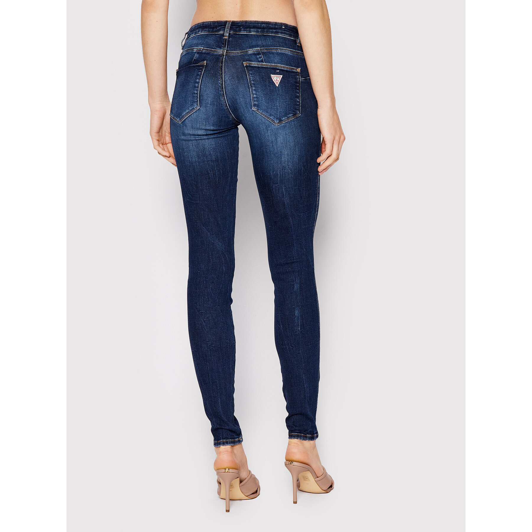 Guess Jeansy W2YAJ2 D4Q03 Modrá Skinny Fit - Pepit.cz