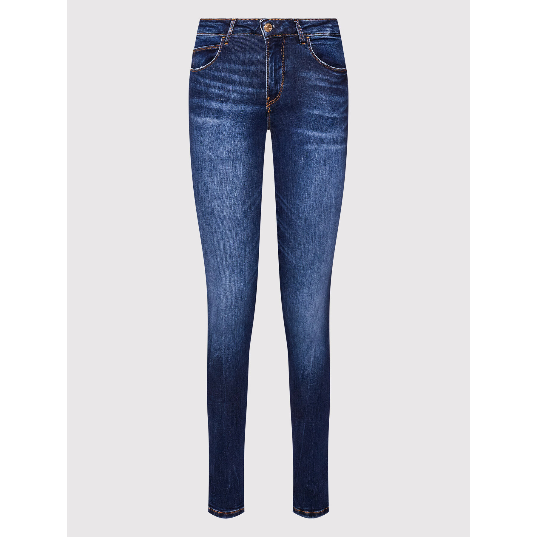 Guess Jeansy W2YAJ2 D4Q03 Modrá Skinny Fit - Pepit.cz