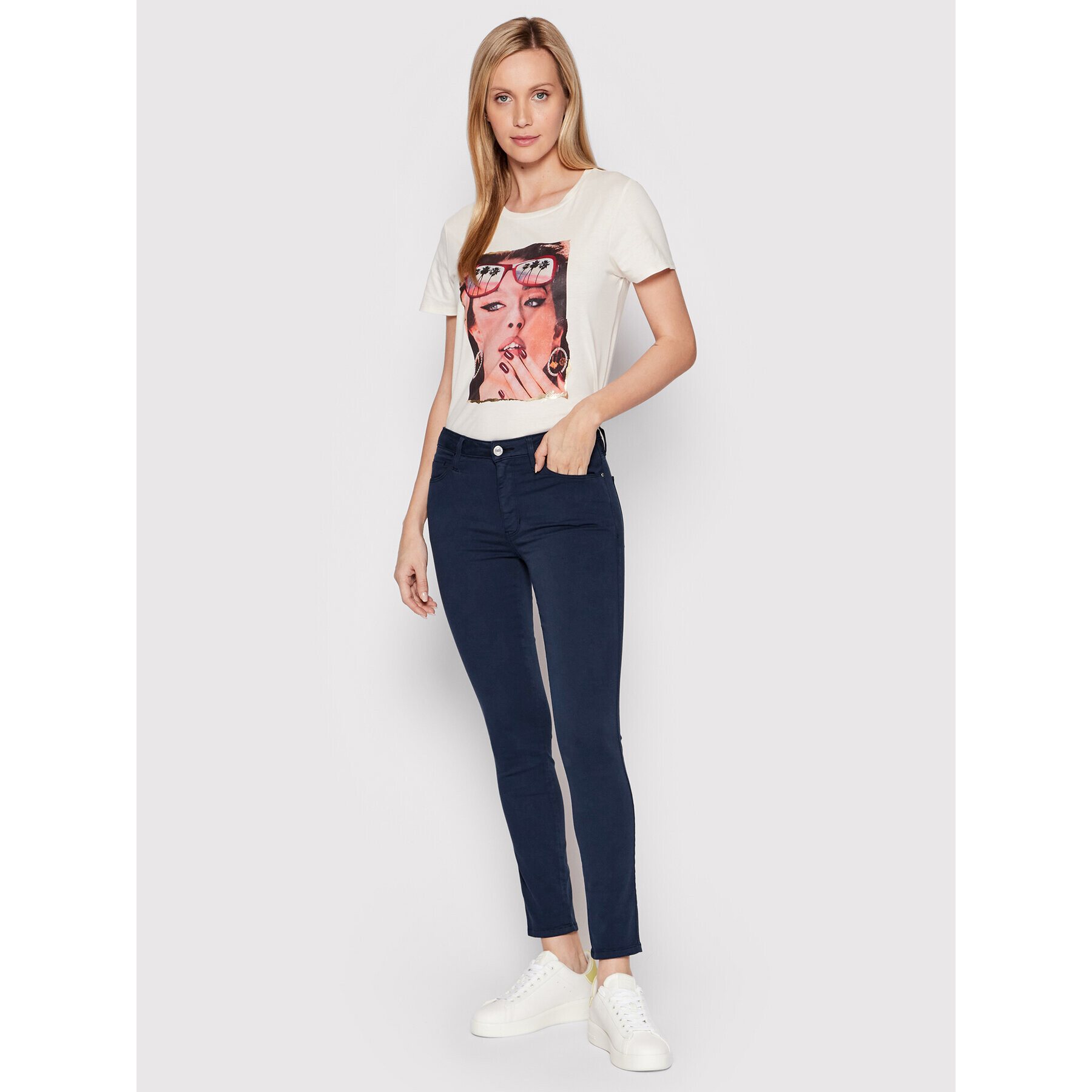 Guess Jeansy W2YAJ3 W77RE Tmavomodrá Skinny Fit - Pepit.cz