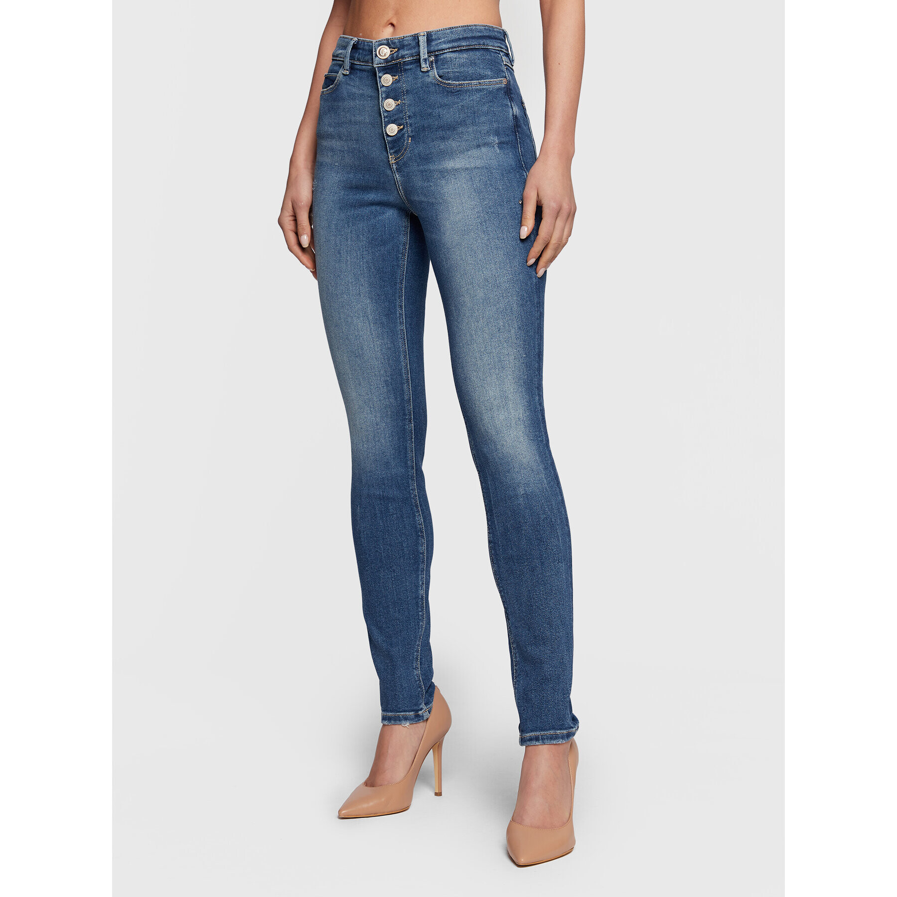 Guess Jeansy W3RA28 D4W92 Modrá Skinny Fit - Pepit.cz