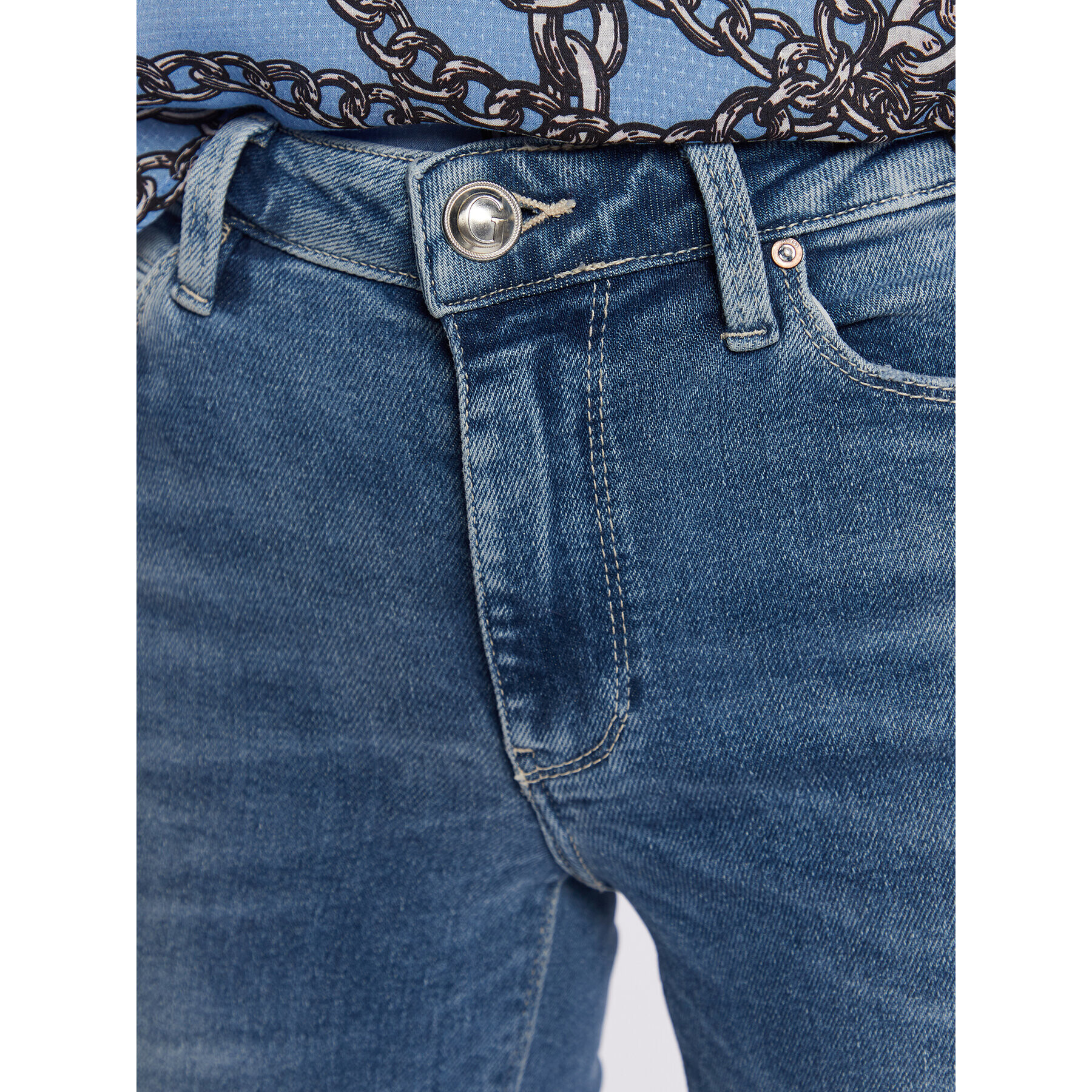 Guess Jeansy W3RA58 D4W91 Modrá Skinny Fit - Pepit.cz