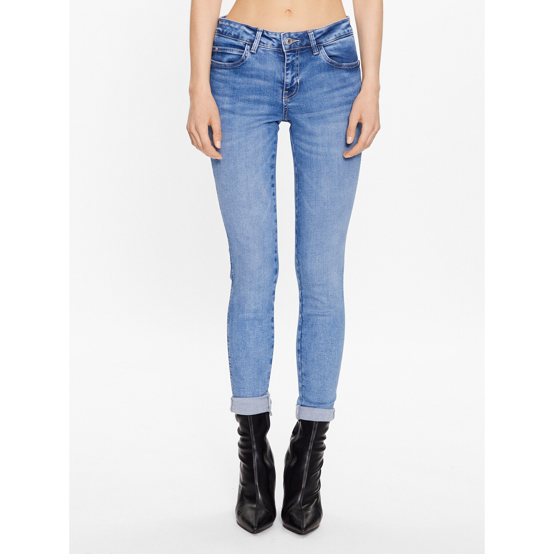 Guess Jeansy W3YAJ2 D52F2 Modrá Skinny Fit - Pepit.cz