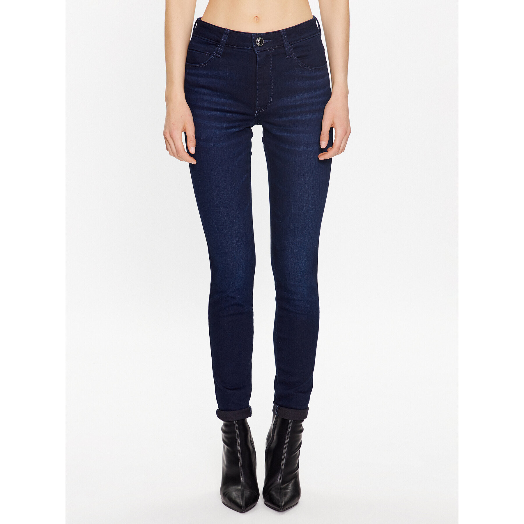 Guess Jeansy W3YAJ3 D52J2 Tmavomodrá Skinny Fit - Pepit.cz