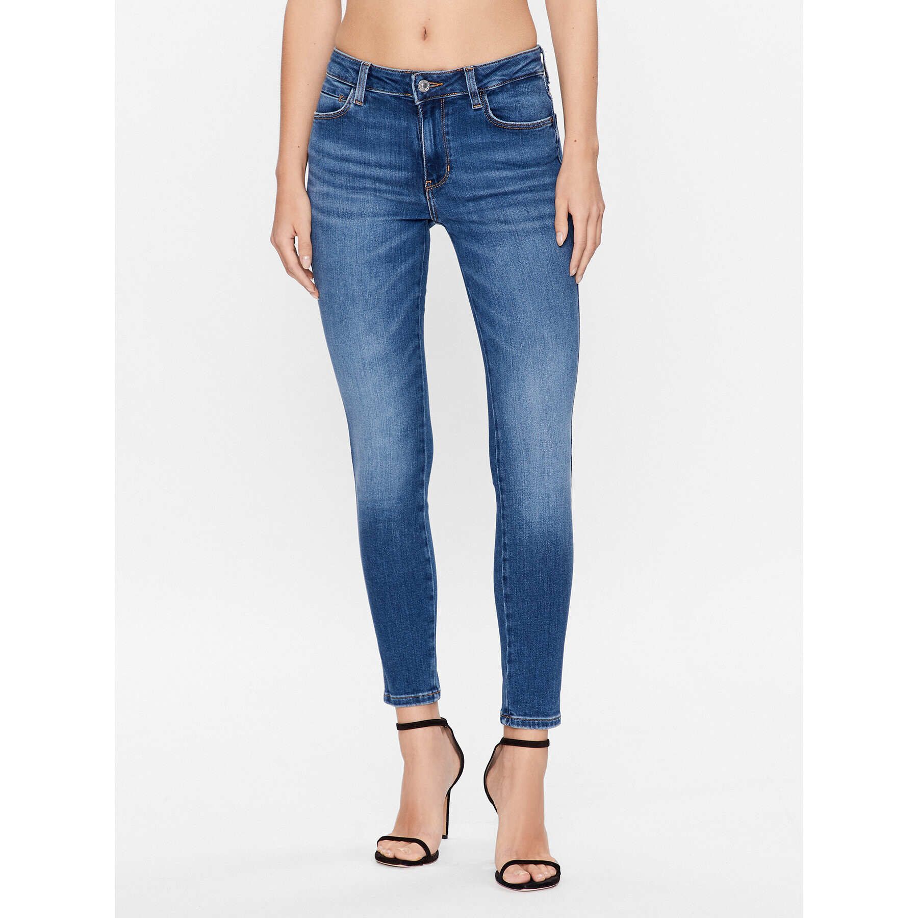 Guess Jeansy W3YAJ3 D52Q2 Modrá Skinny Fit - Pepit.cz