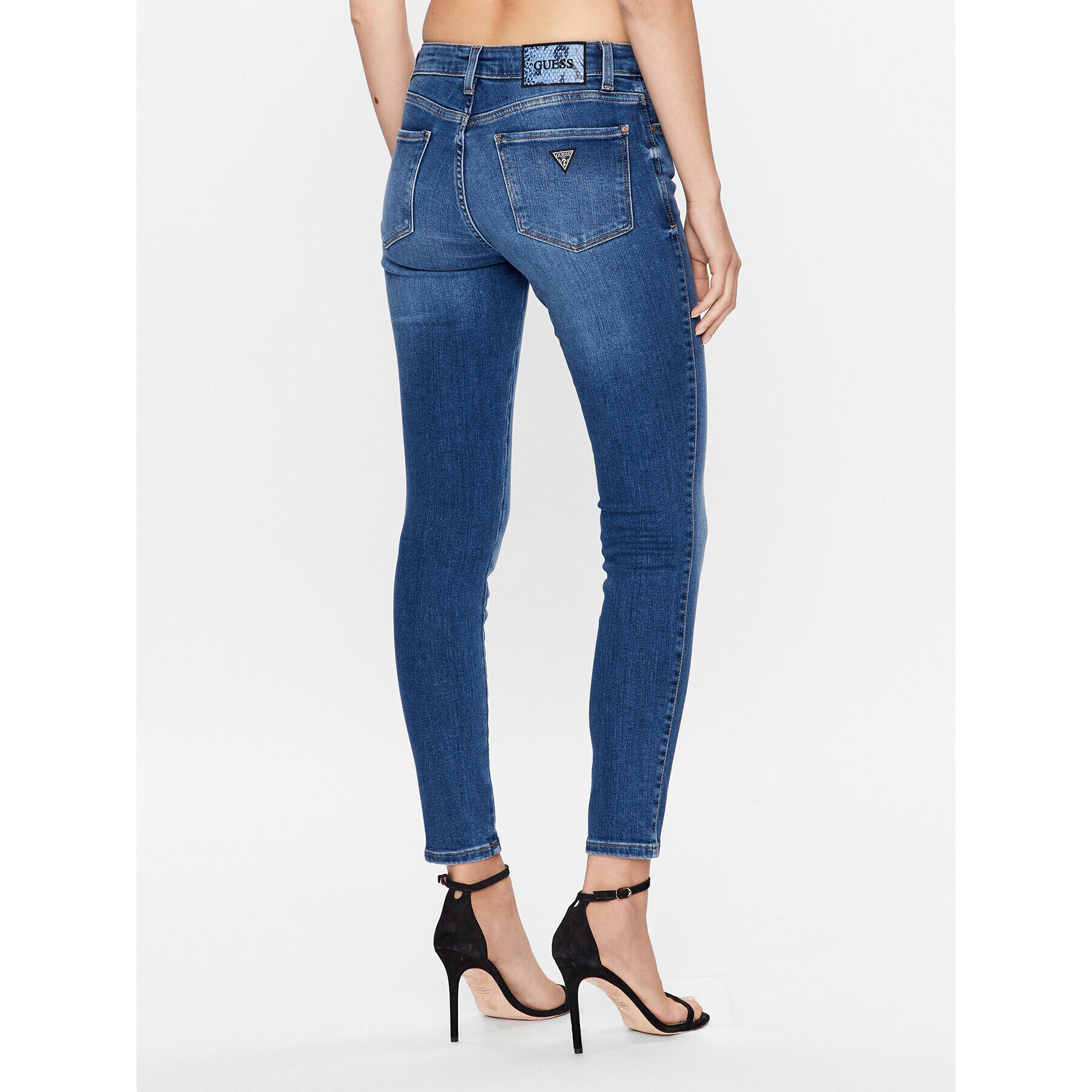 Guess Jeansy W3YAJ3 D52Q2 Modrá Skinny Fit - Pepit.cz