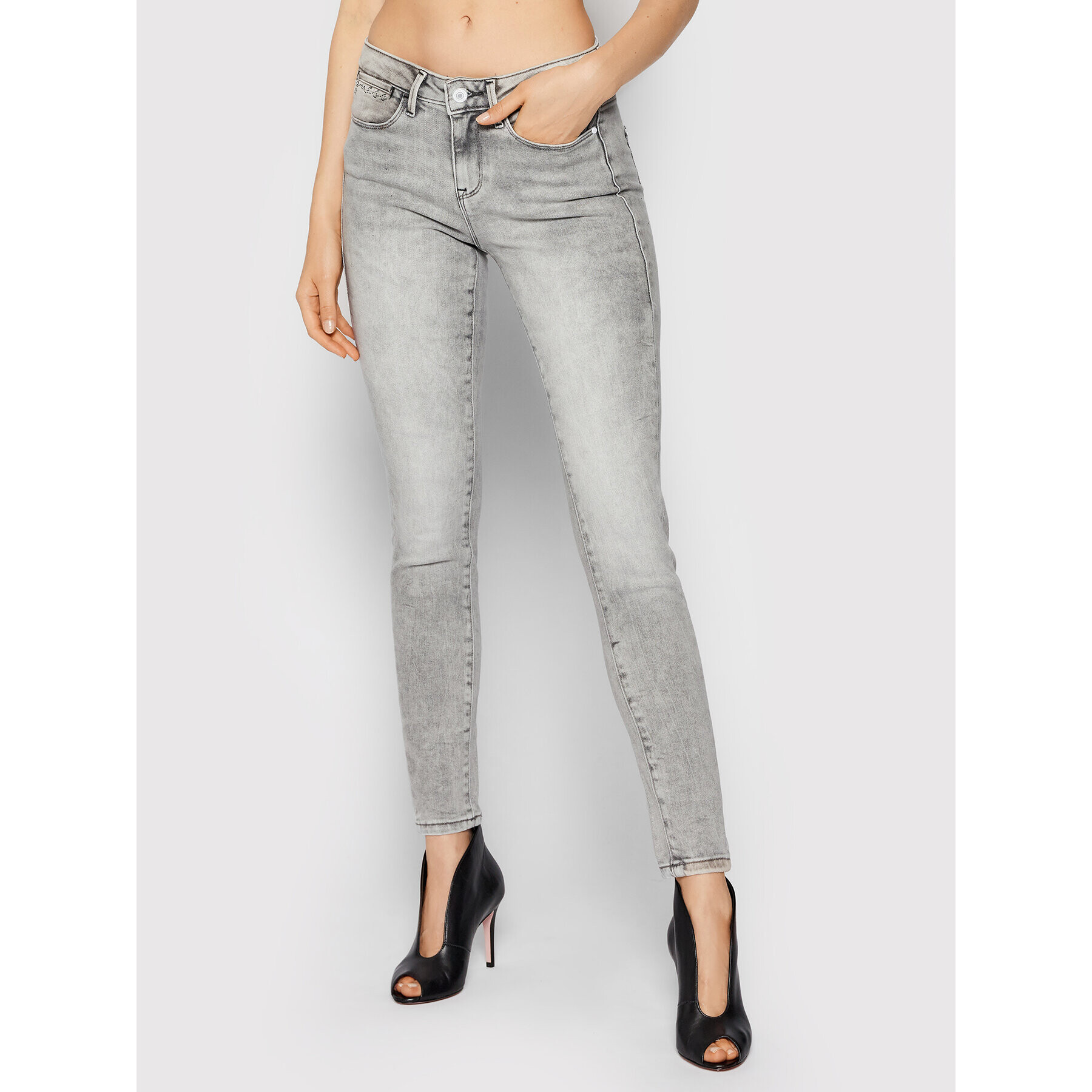 Guess Jeggins W1BA03 D4HJ1 Šedá Jegging Fit - Pepit.cz