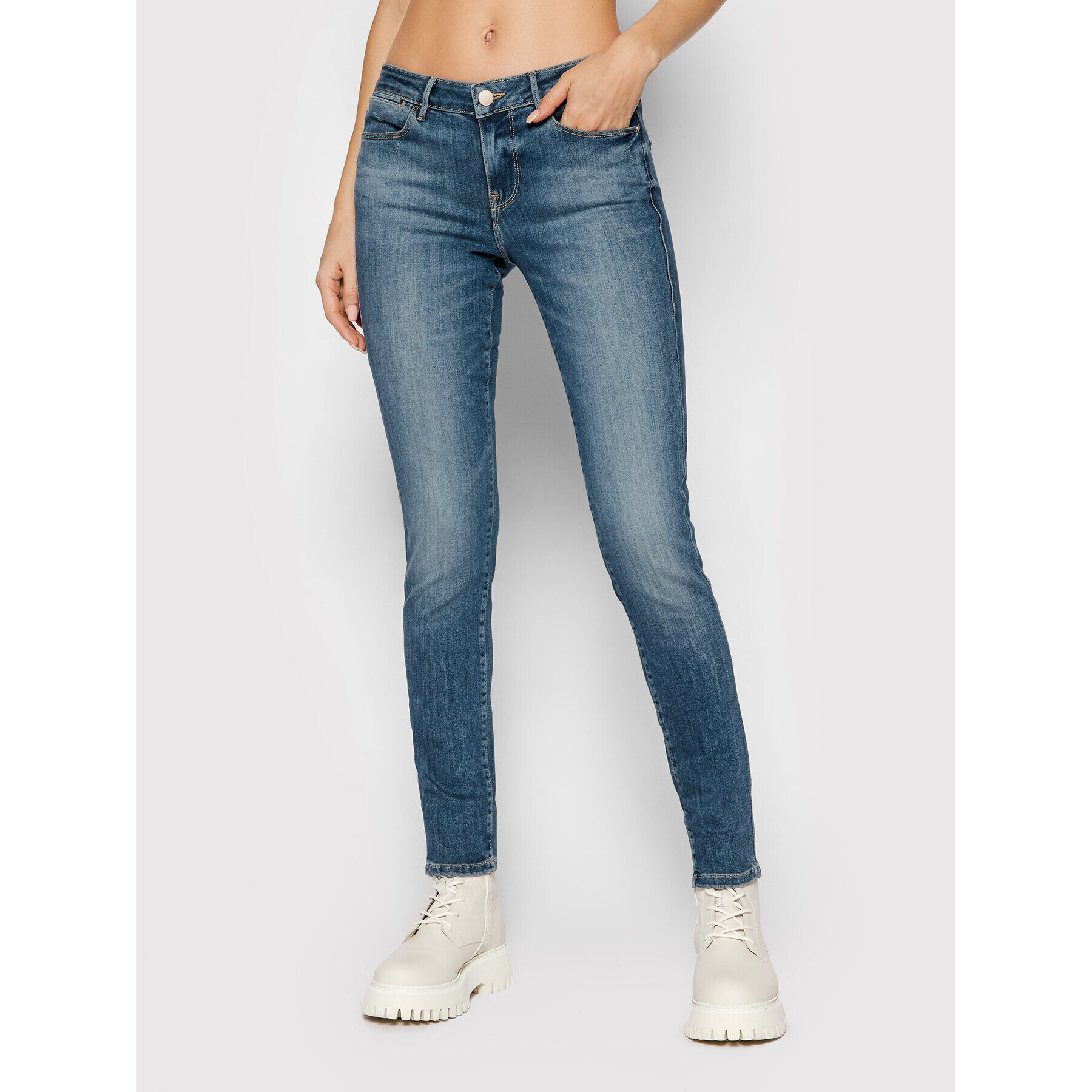 Guess Jeggins W2RA03 D4KM2 Modrá Skinny Fit - Pepit.cz