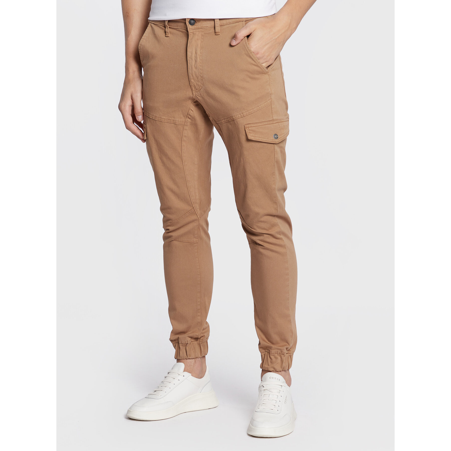 Guess Joggers kalhoty M2BB17 WEYA3 Béžová Slim Fit - Pepit.cz