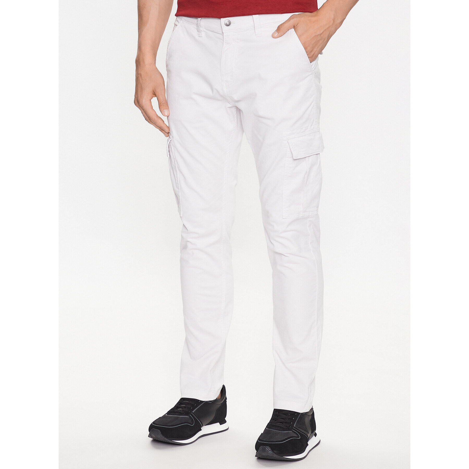 Guess Kalhoty z materiálu M2GB27 WCNZ0 Bílá Slim Fit - Pepit.cz