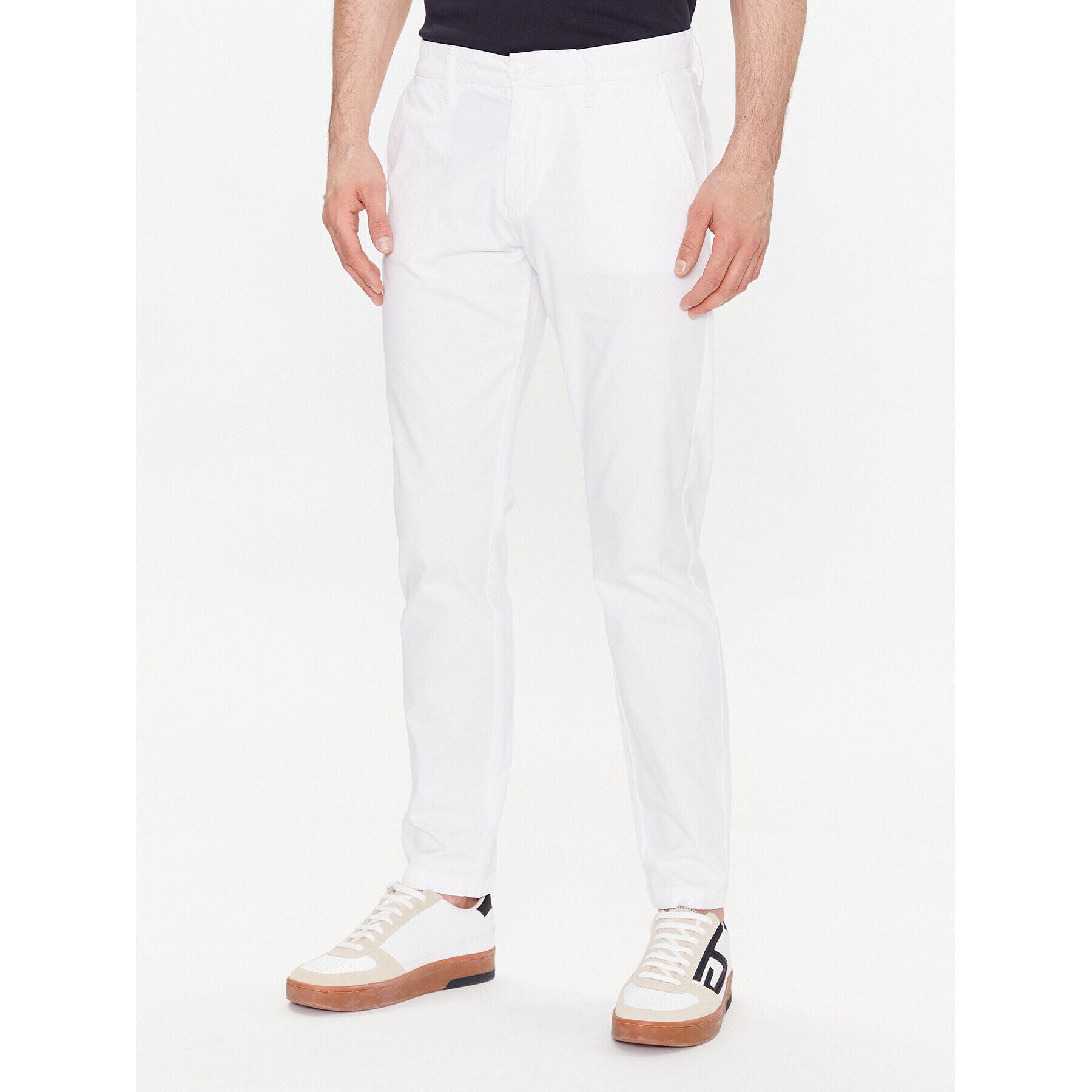 Guess Kalhoty z materiálu Myron M3GB26 WFBW3 Bílá Slim Fit - Pepit.cz