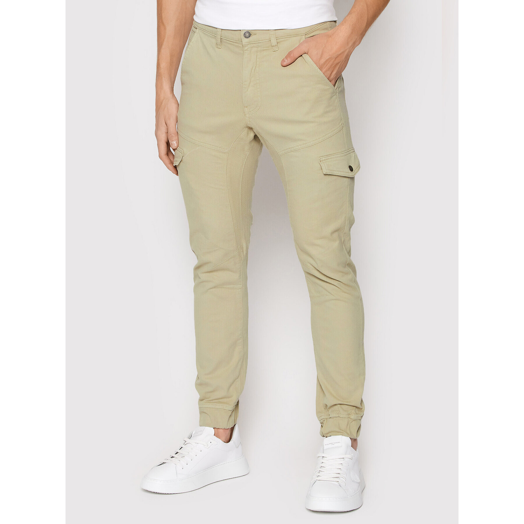 Guess Kalhoty z materiálu New Combat M2RB17 WEDW1 Béžová Slim Fit - Pepit.cz