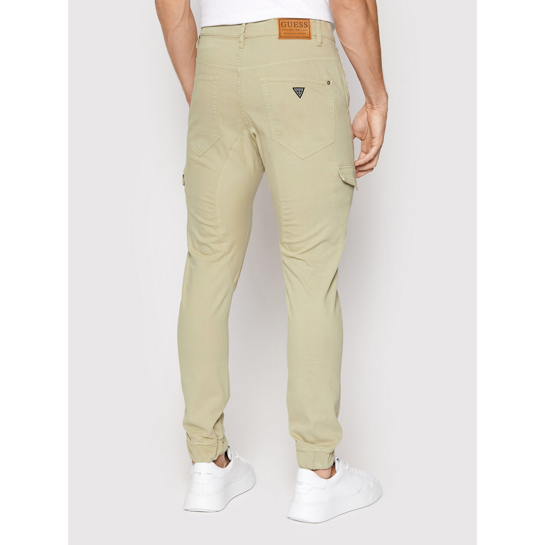 Guess Kalhoty z materiálu New Combat M2RB17 WEDW1 Béžová Slim Fit - Pepit.cz