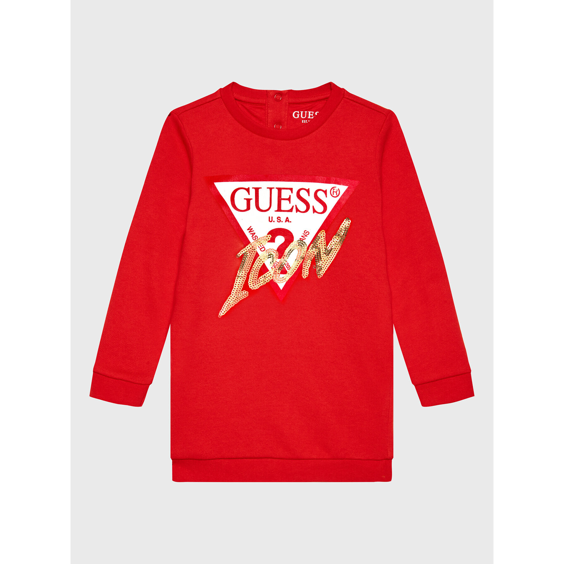 Guess Každodenní šaty A2BK05 KAD73 Červená Regular Fit - Pepit.cz