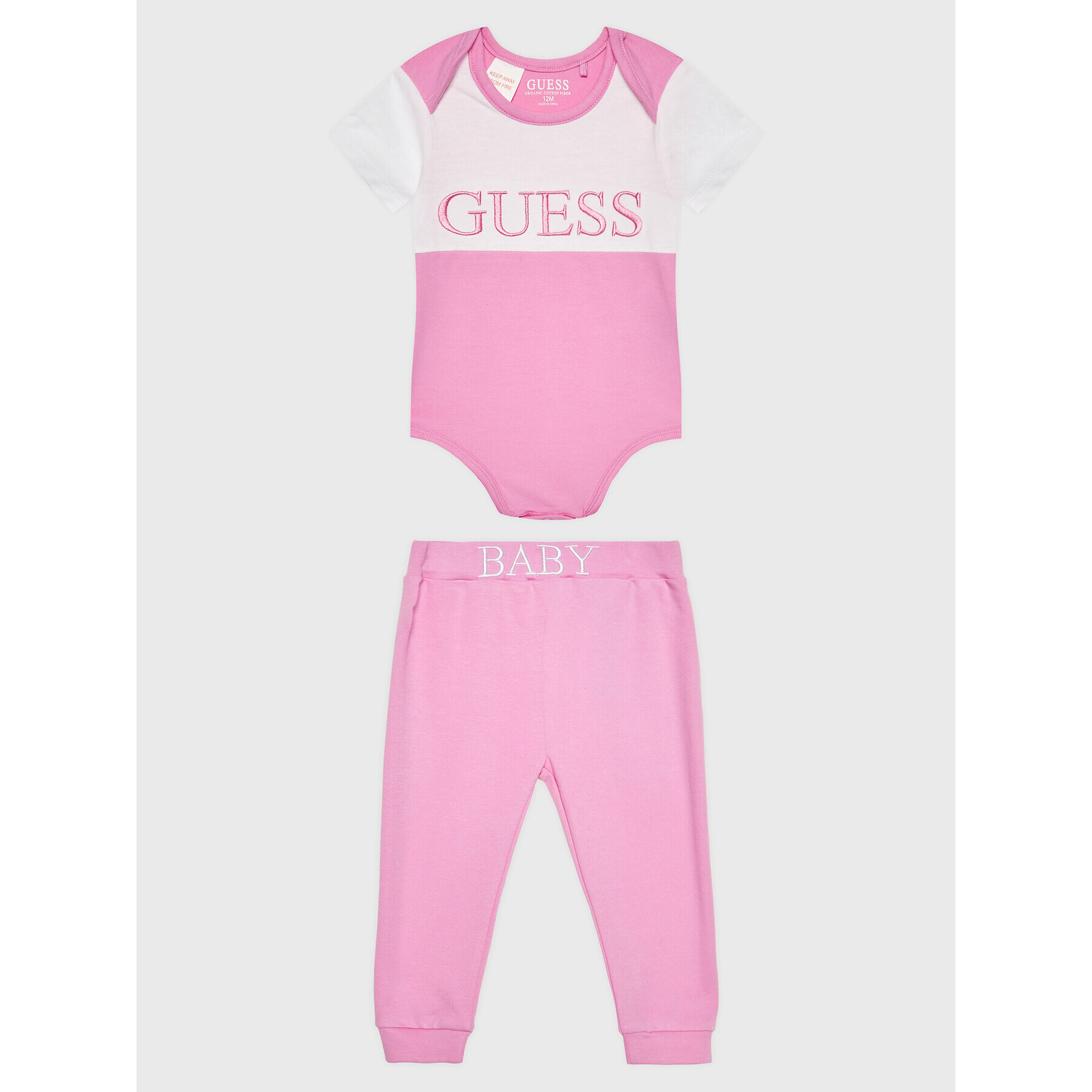 Guess Komplet body s kalhotami H2RW03 J1311 Růžová Regular Fit - Pepit.cz