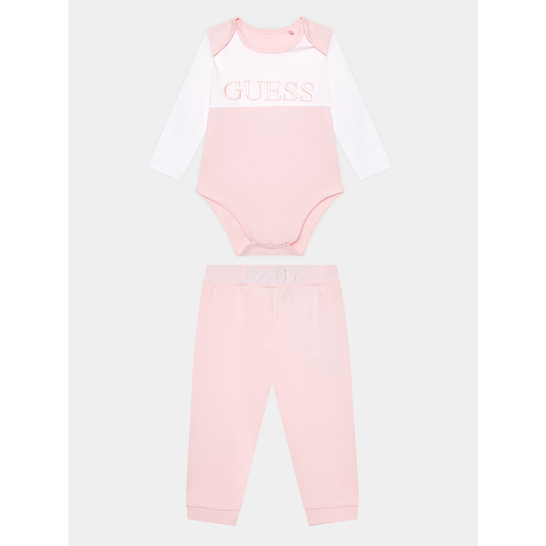 Guess Komplet body s kalhotami H3YW19 KA6W4 Růžová Regular Fit - Pepit.cz