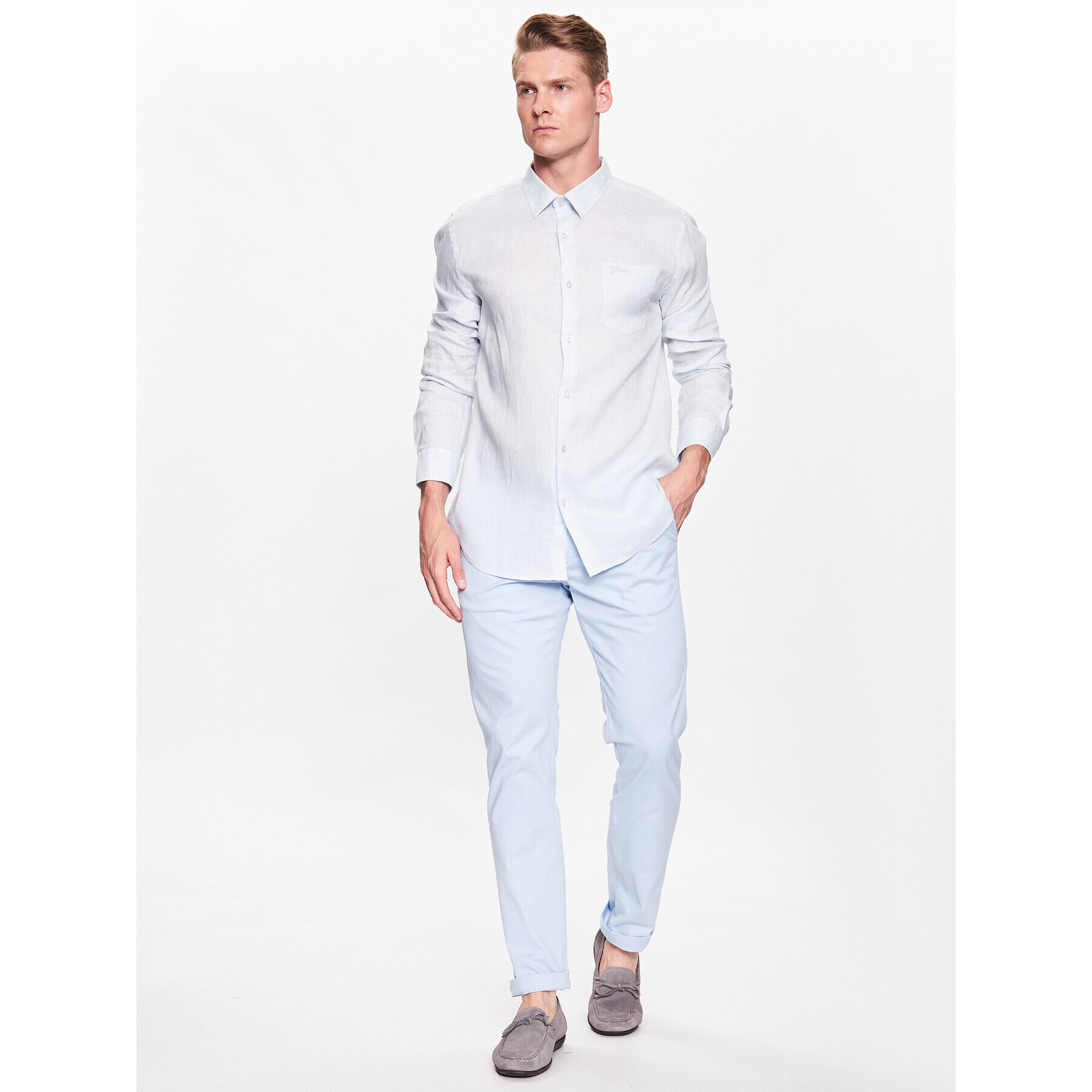 Guess Košile Island M2YH44 WERX0 Modrá Slim Fit - Pepit.cz