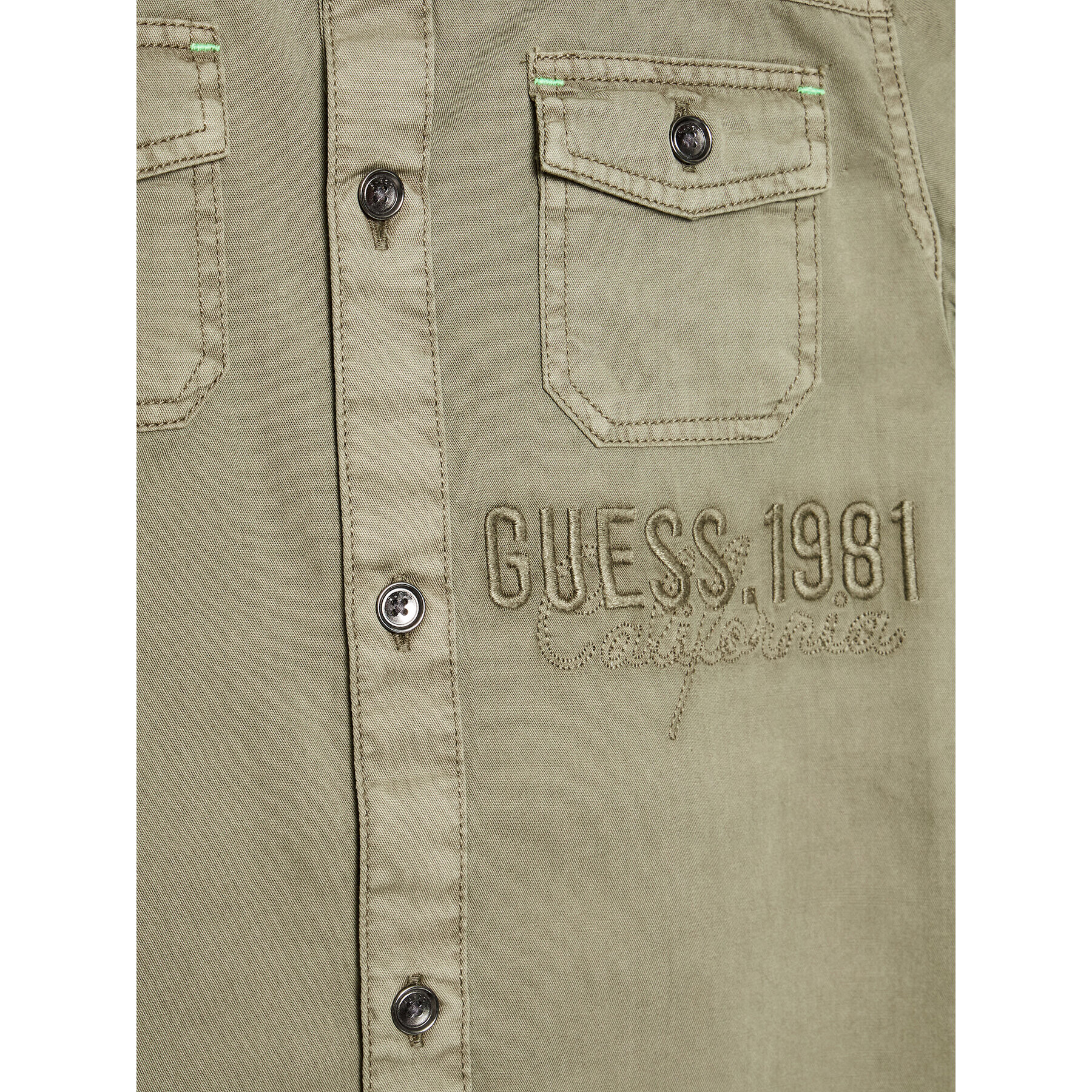 Guess Košile L2GH06 WBHD0 Zelená Regular Fit - Pepit.cz