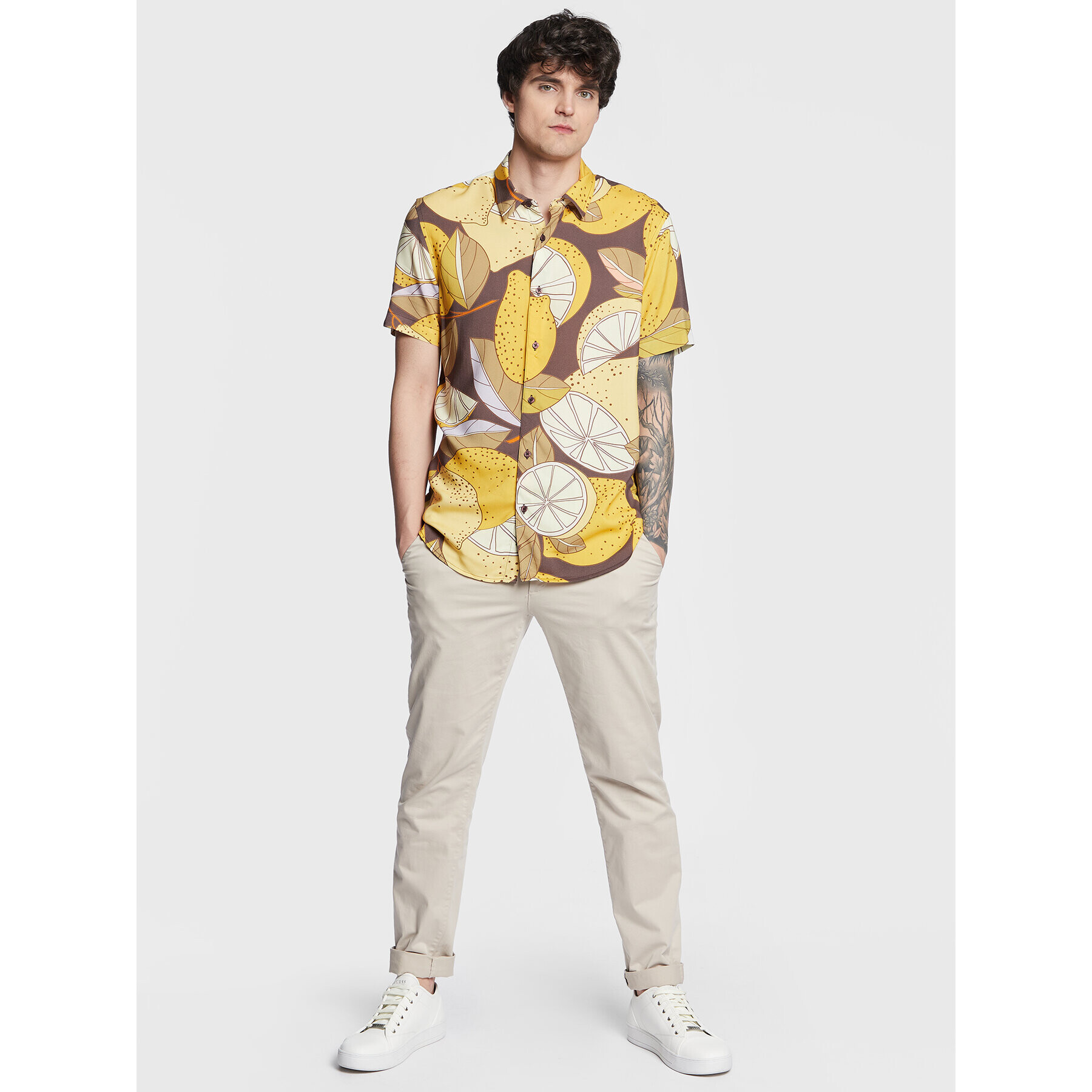 Guess Košile Lemon M3GH53 WD4Z2 Barevná Slim Fit - Pepit.cz