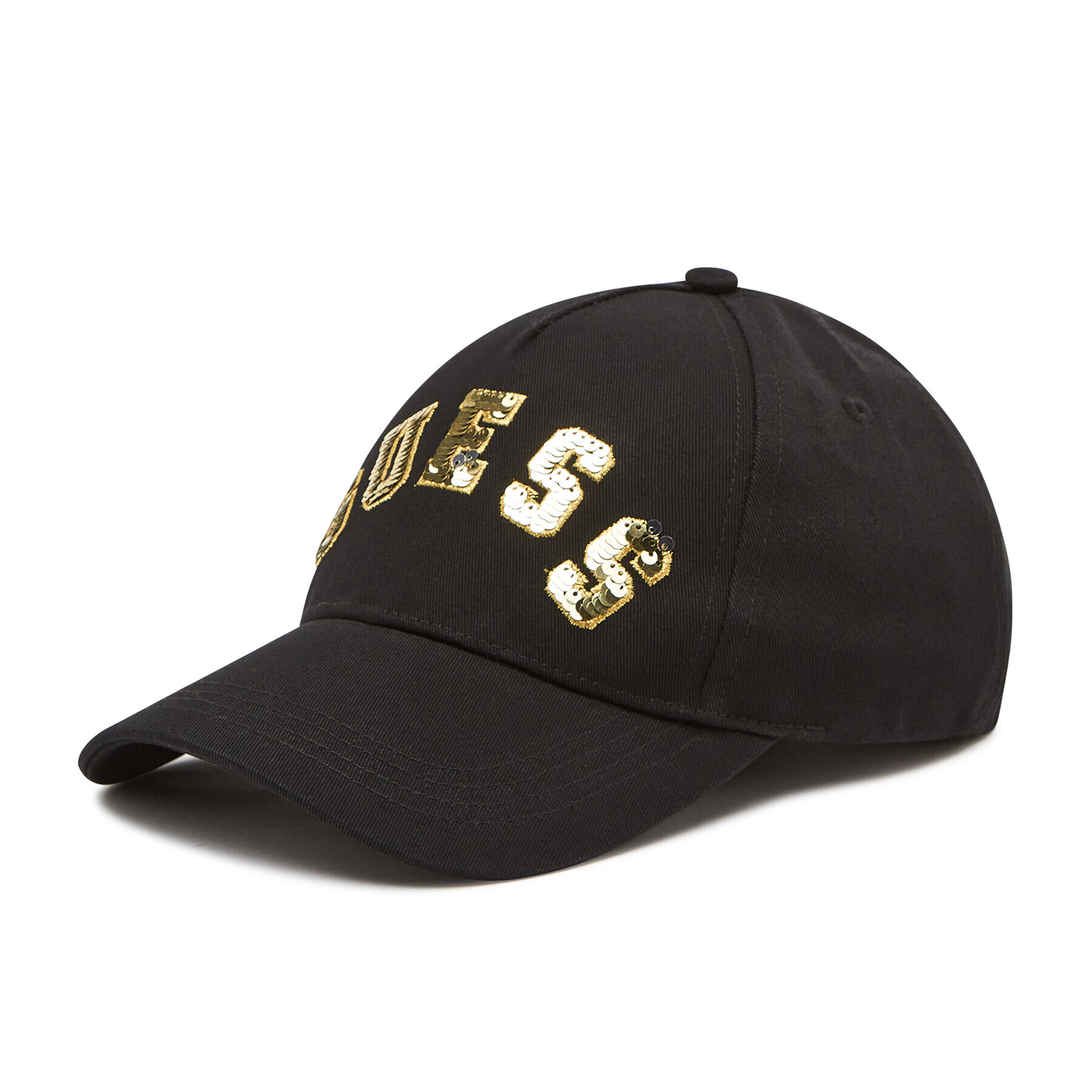 Guess Kšiltovka Sequin Logo Baseball Cap AW8614 COT01 Černá - Pepit.cz