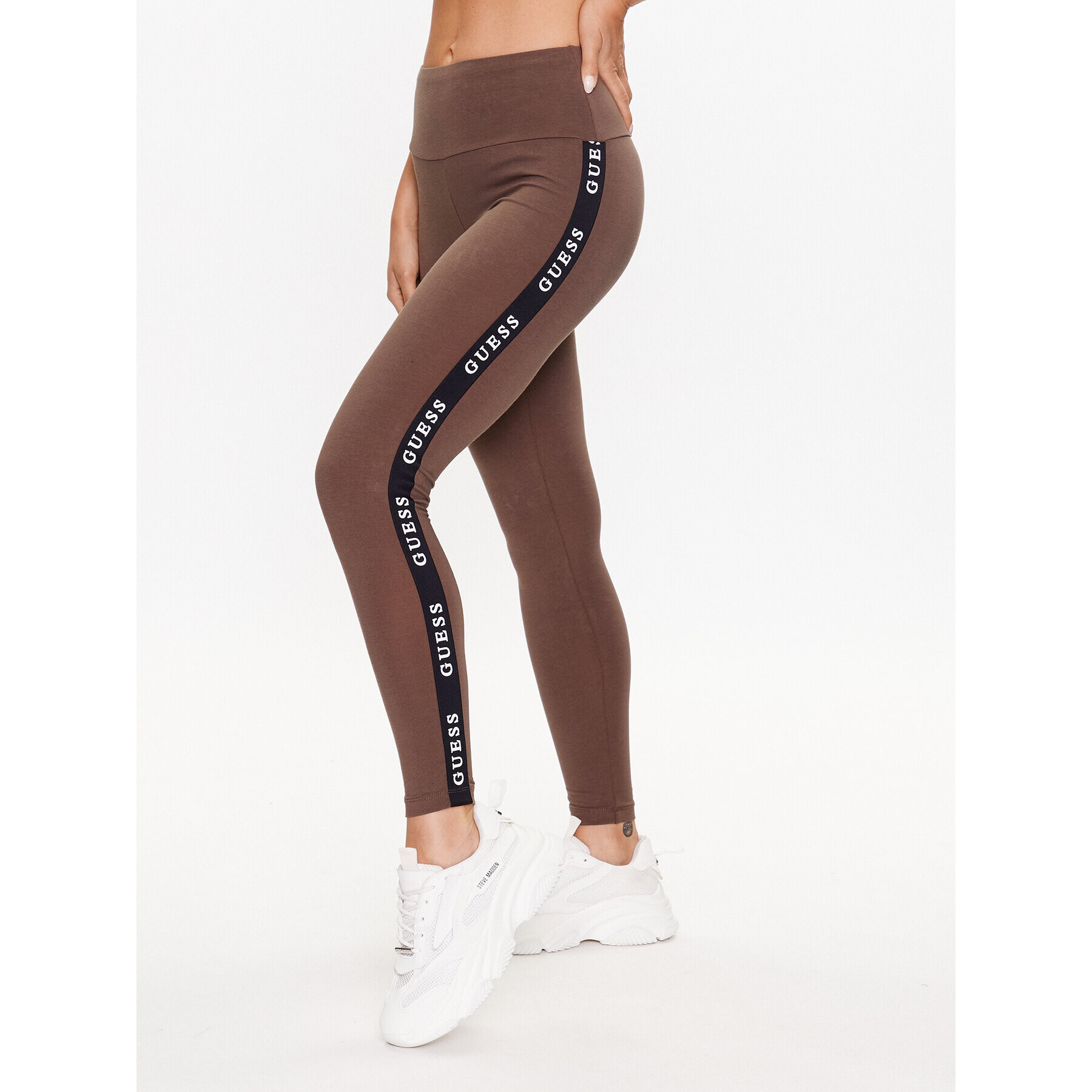 Guess Legíny Aline V2YB14 KABR0 Hnědá Slim Fit - Pepit.cz