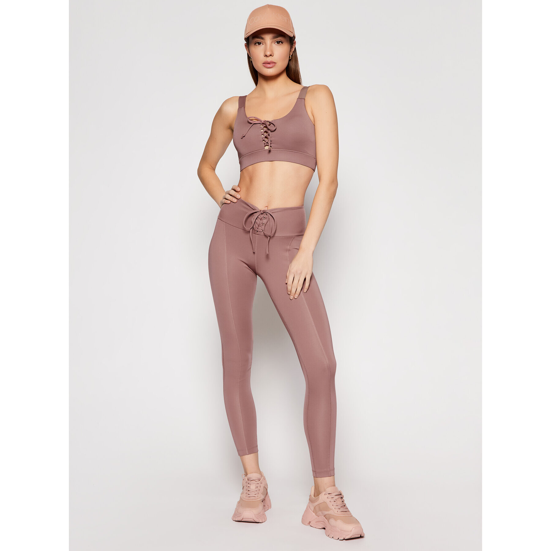 Guess Legíny O0BA16 MC03W Růžová Skinny Fit - Pepit.cz