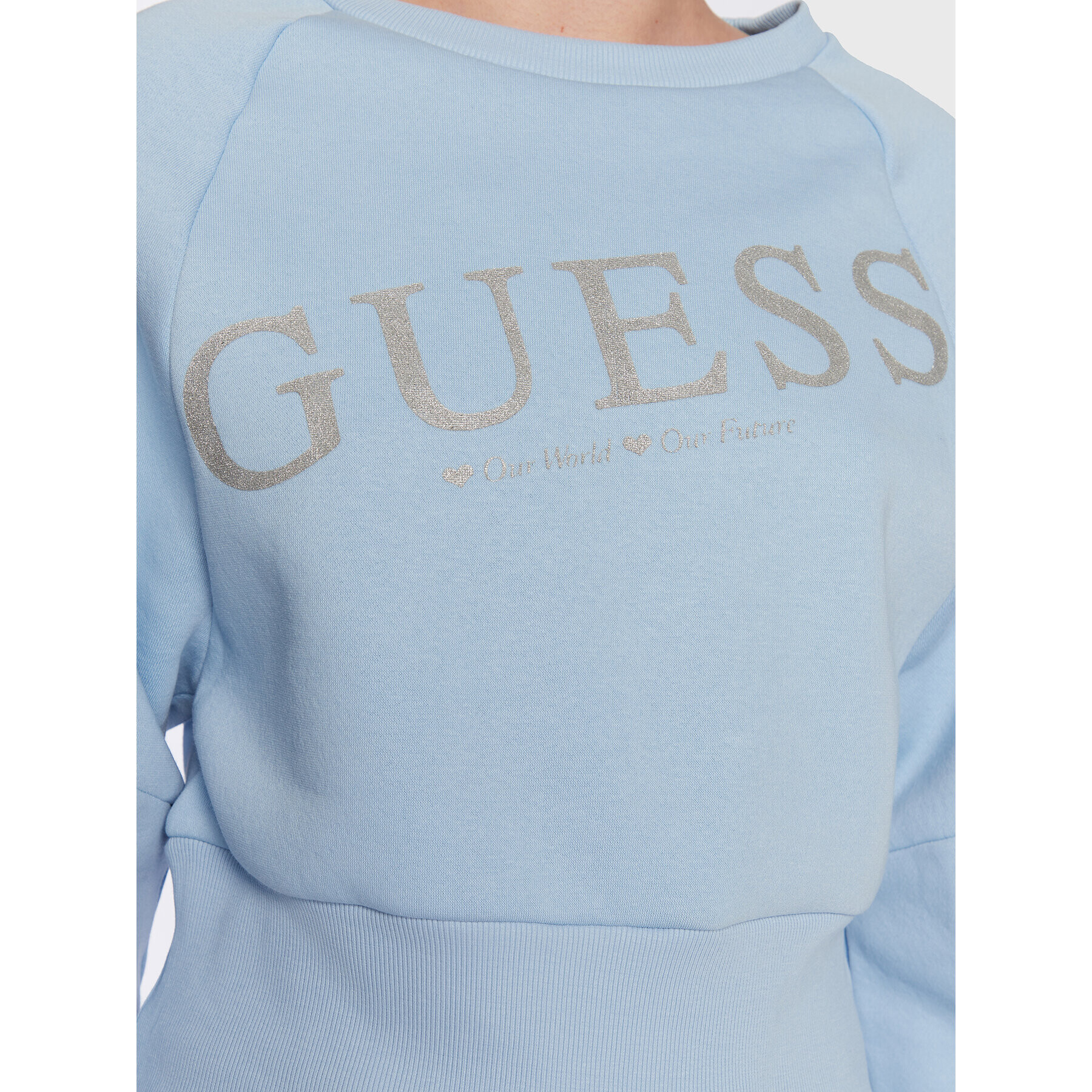 Guess Mikina Agacia W3RQ11 KB683 Modrá Regular Fit - Pepit.cz