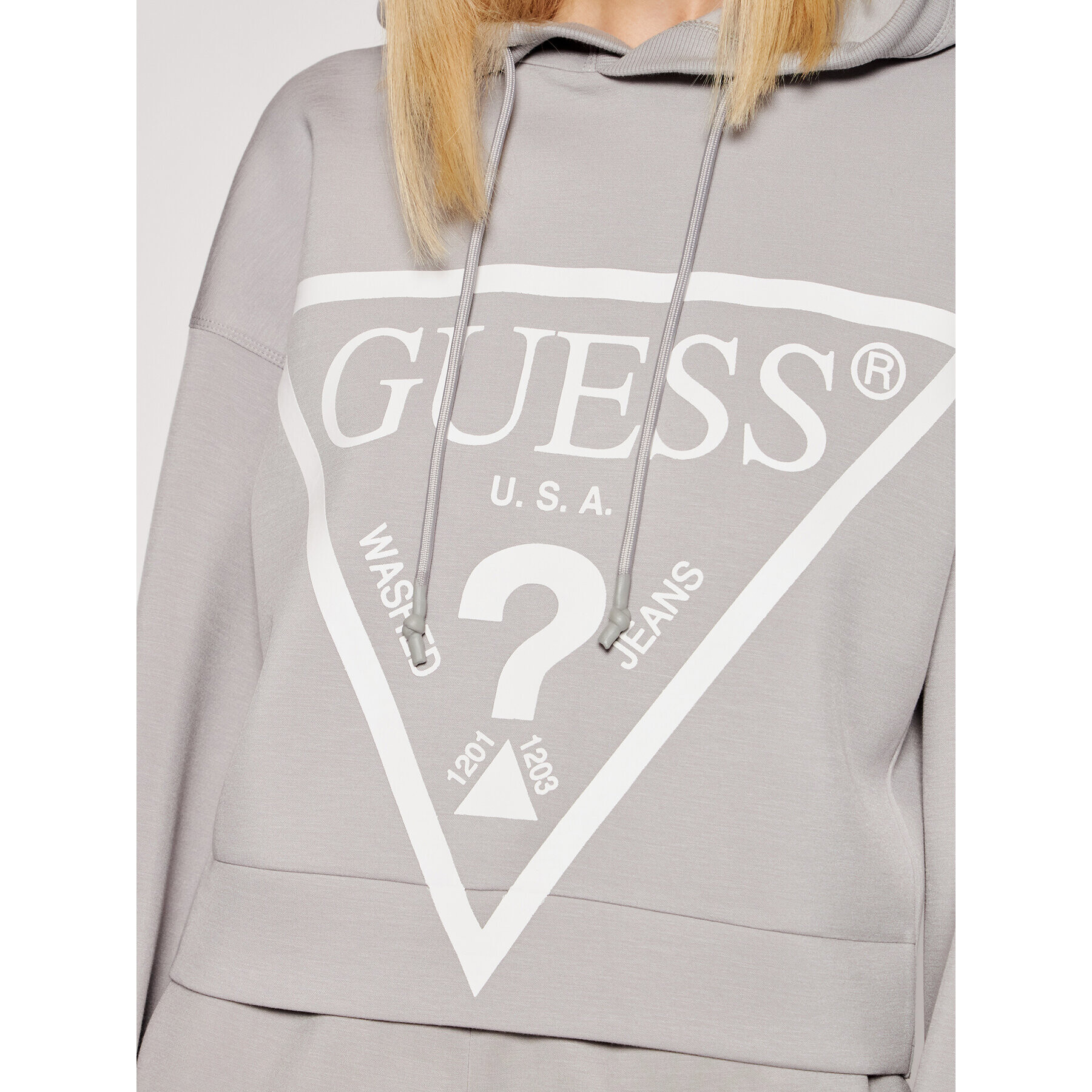 Guess Mikina Alisa O1GA29 KAMN2 Šedá Regular Fit - Pepit.cz