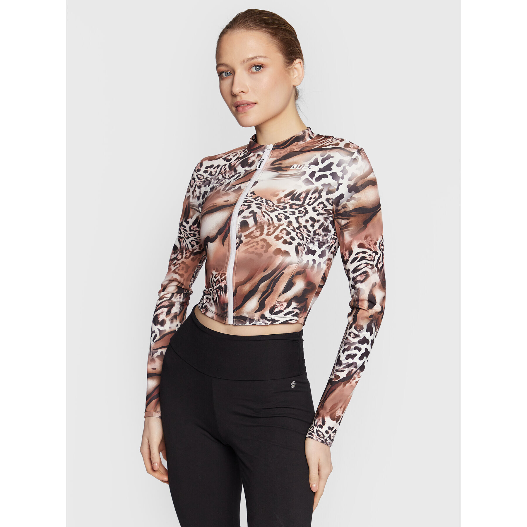 Guess Mikina Azalea V3RP02 KBIL2 Béžová Slim Fit - Pepit.cz