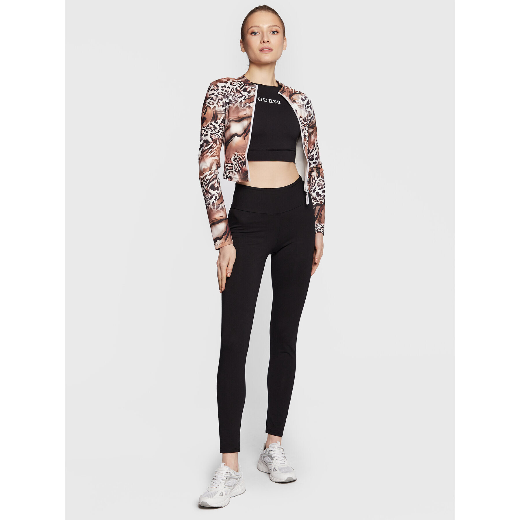 Guess Mikina Azalea V3RP02 KBIL2 Béžová Slim Fit - Pepit.cz