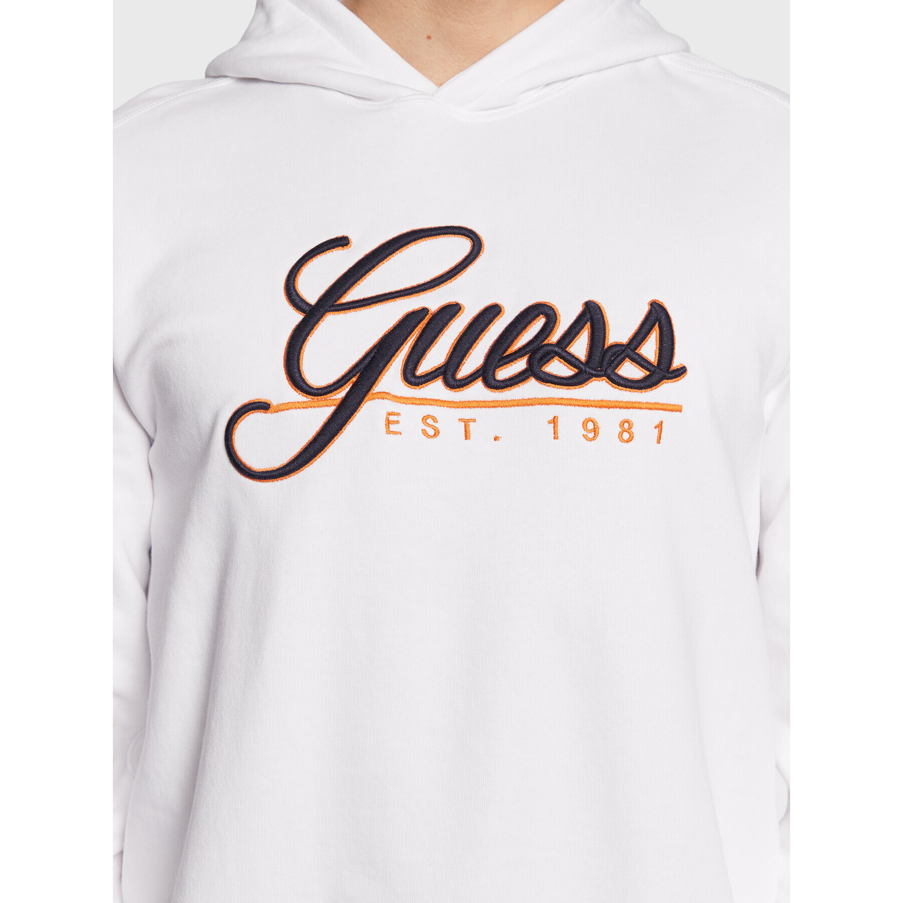 Guess Mikina Beau M3GQ36 KBK32 Bílá Slim Fit - Pepit.cz