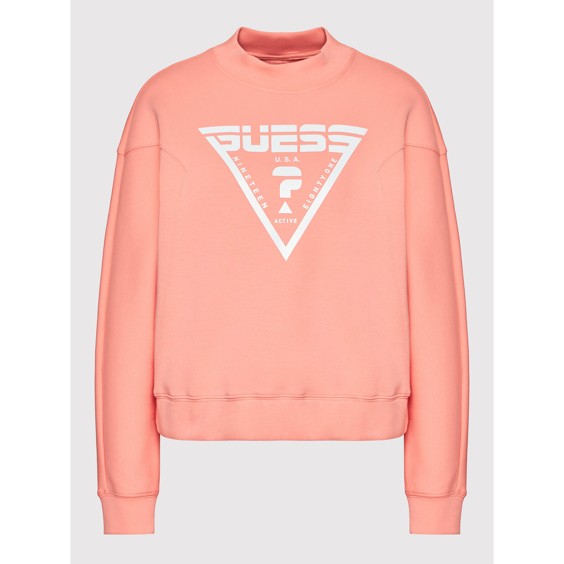 Guess Mikina Caren O1BA69 FL03S Růžová Regular Fit - Pepit.cz