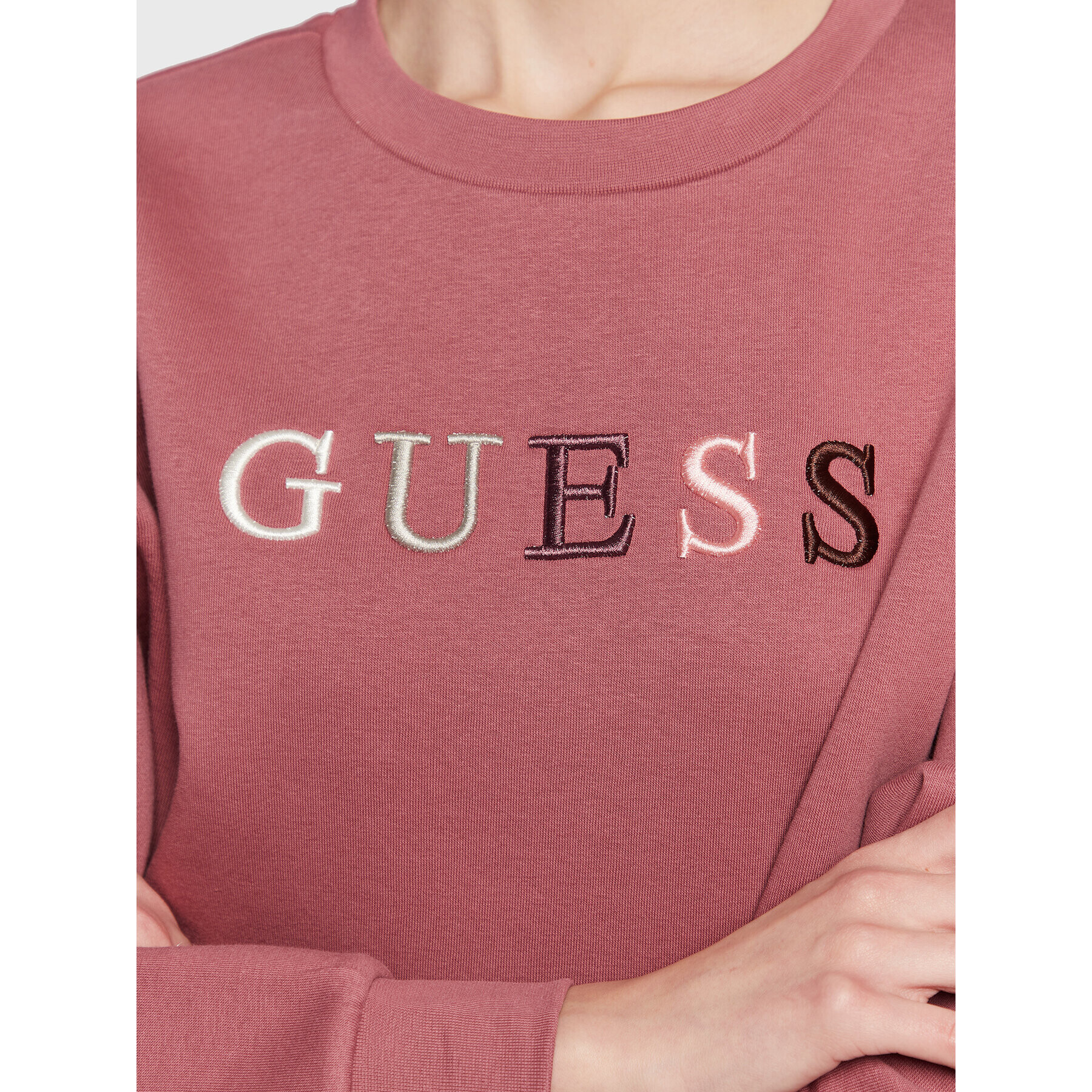 Guess Mikina Clara W3RQ05 K9Z22 Růžová Relaxed Fit - Pepit.cz