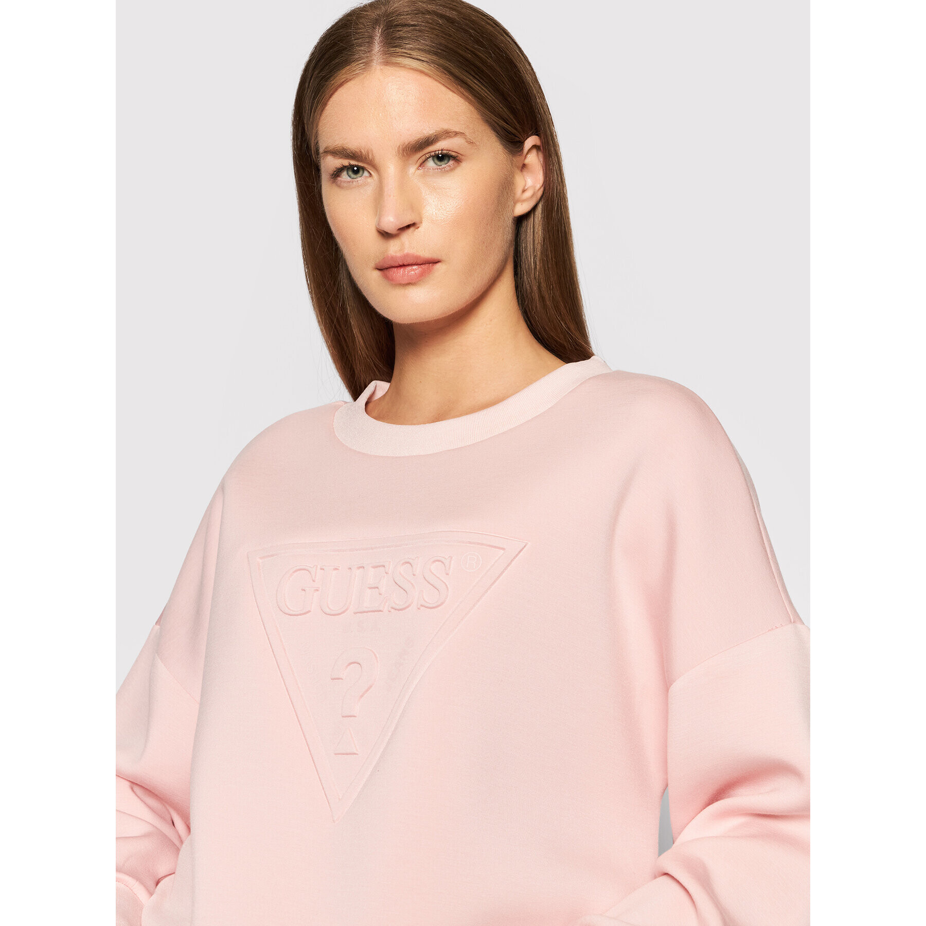 Guess Mikina Corina W1BQ04 K7UW2 Růžová Relaxed Fit - Pepit.cz