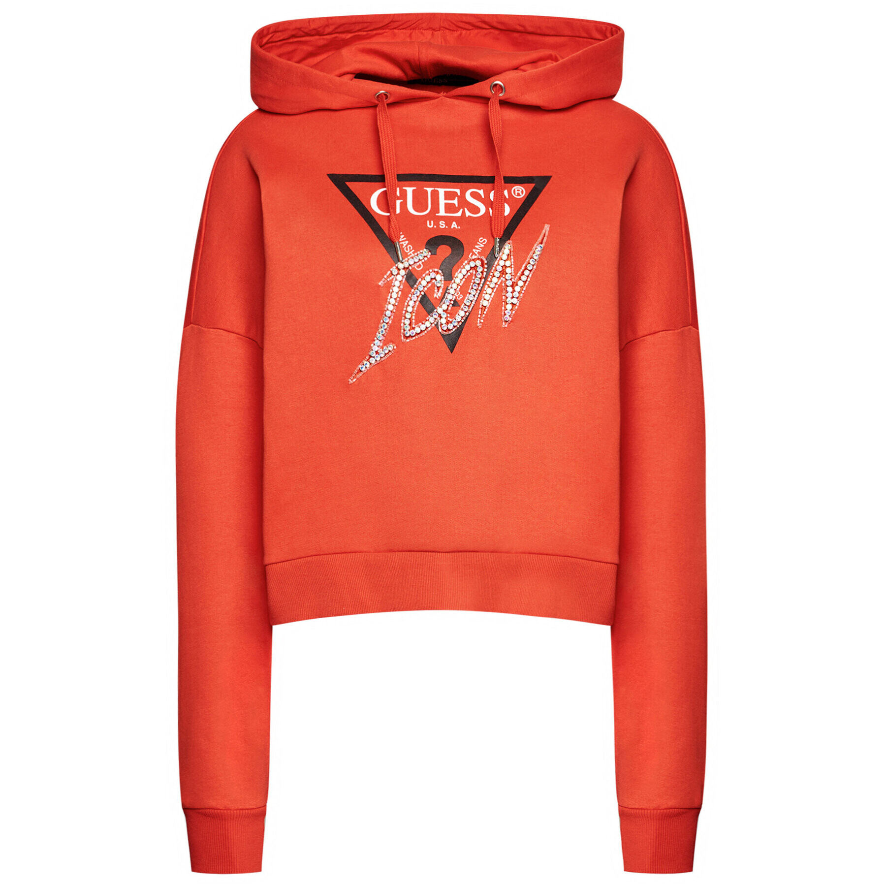 Guess Mikina Icon W1RQ05 K68I0 Oranžová Relaxed Fit - Pepit.cz